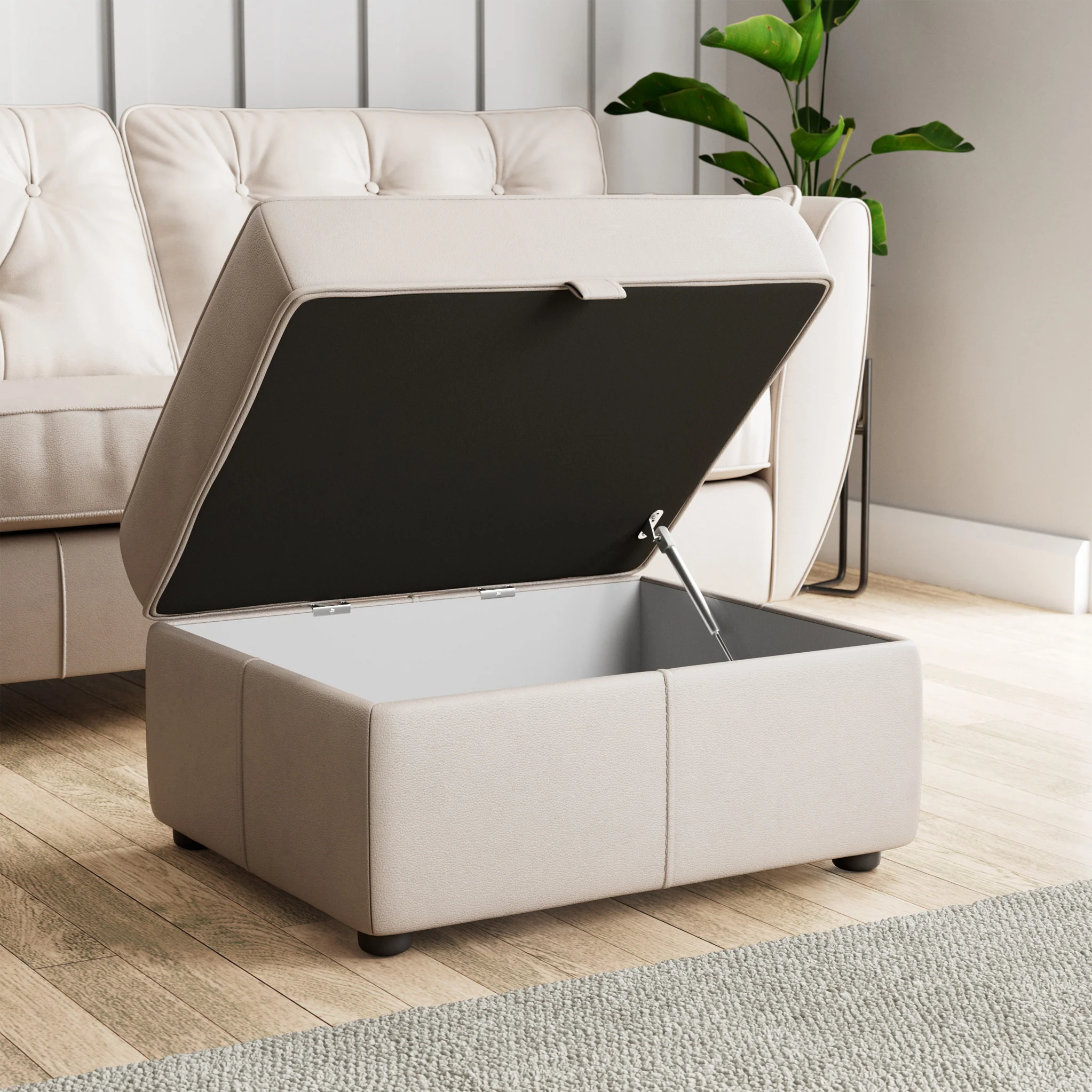 Edison Leather Storage Footstool - Image 36