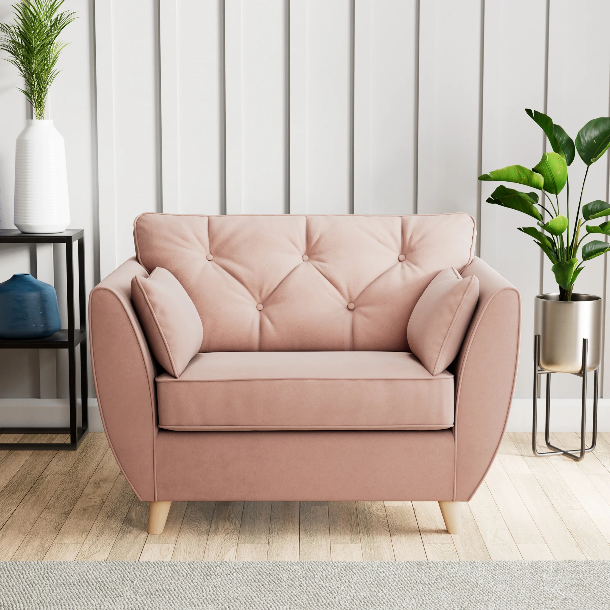 Edison Velvet Snuggler Chair - Image 14