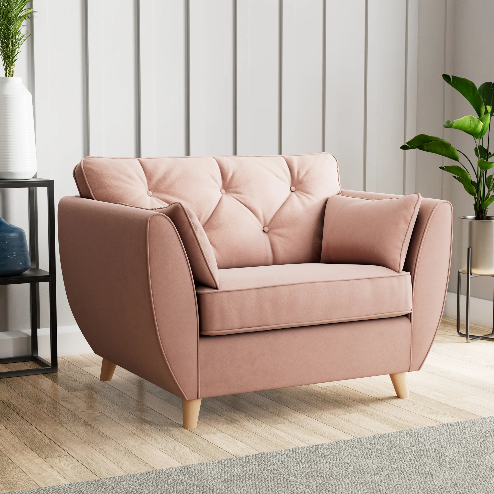 Edison Velvet Snuggler Chair - Image 15