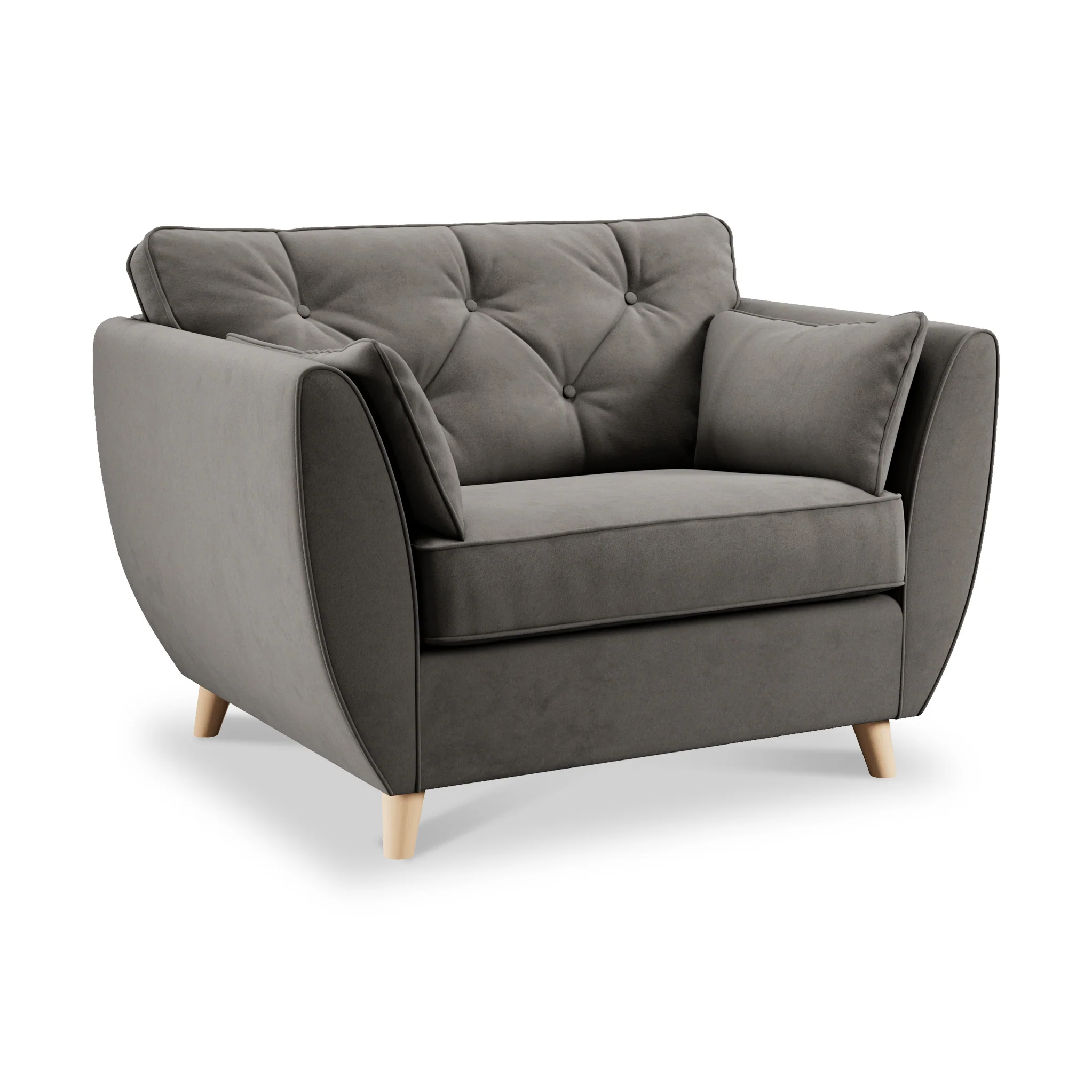 Edison Velvet Snuggler Chair - Image 37