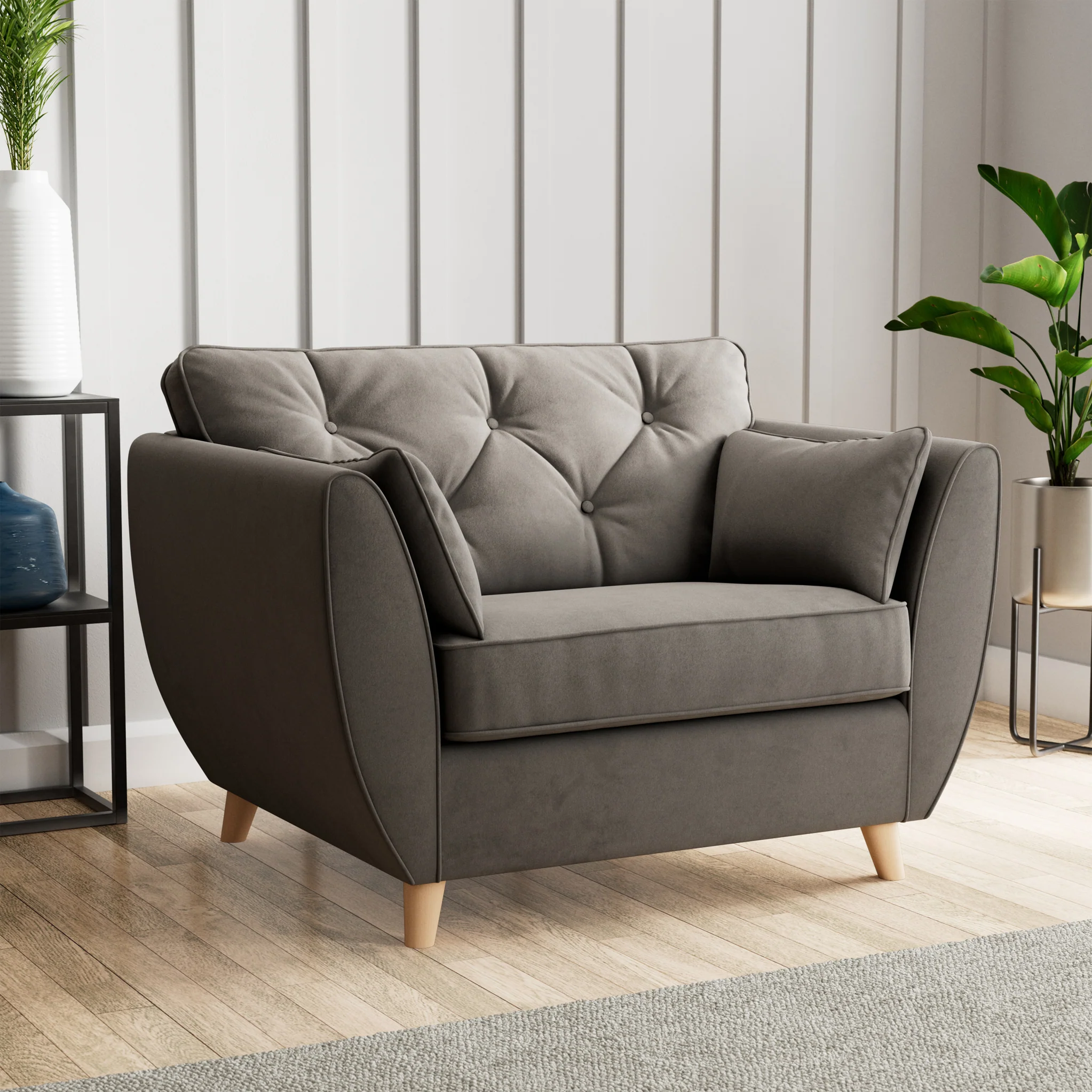 Edison Velvet Snuggler Chair - Image 39