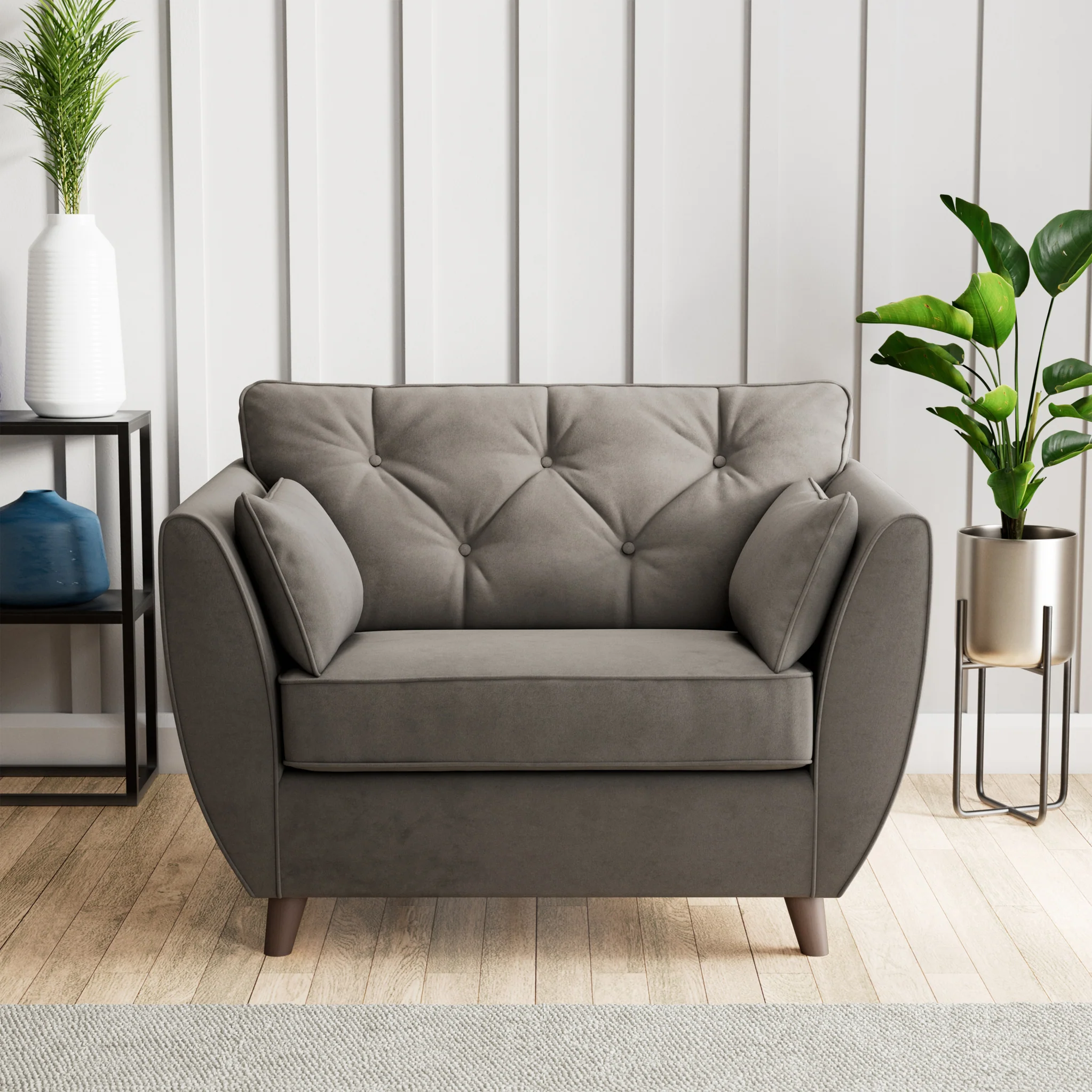 Edison Velvet Snuggler Chair - Image 42
