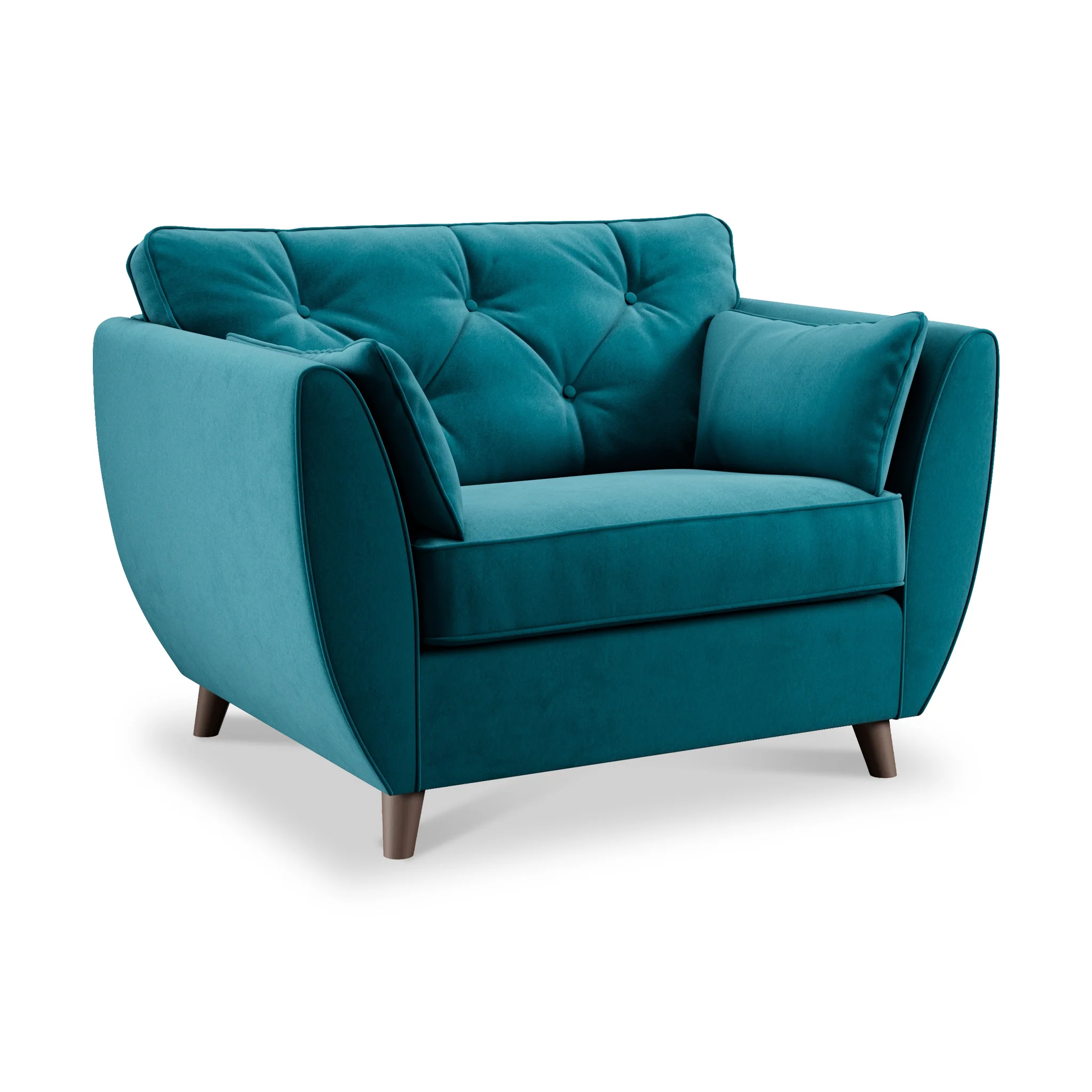 Edison Velvet Snuggler Chair - Image 5