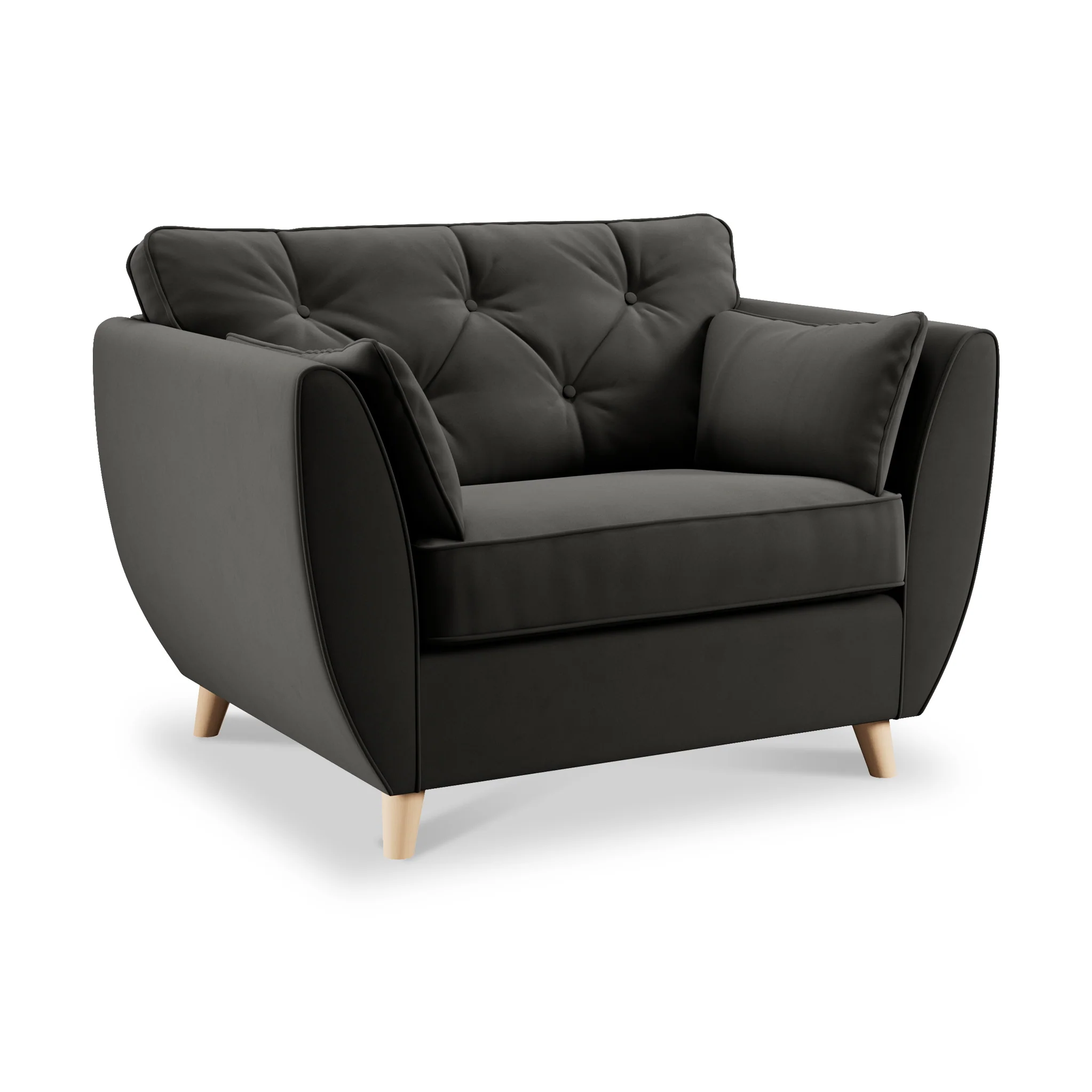 Edison Velvet Snuggler Chair - Image 61