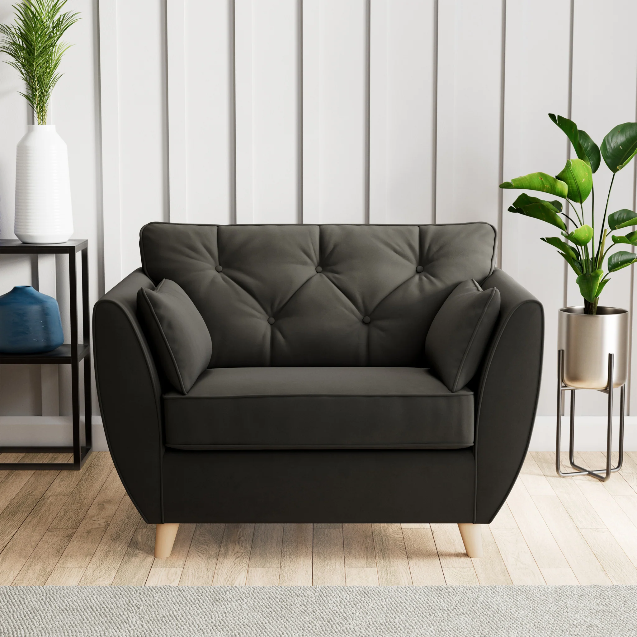Edison Velvet Snuggler Chair - Image 62