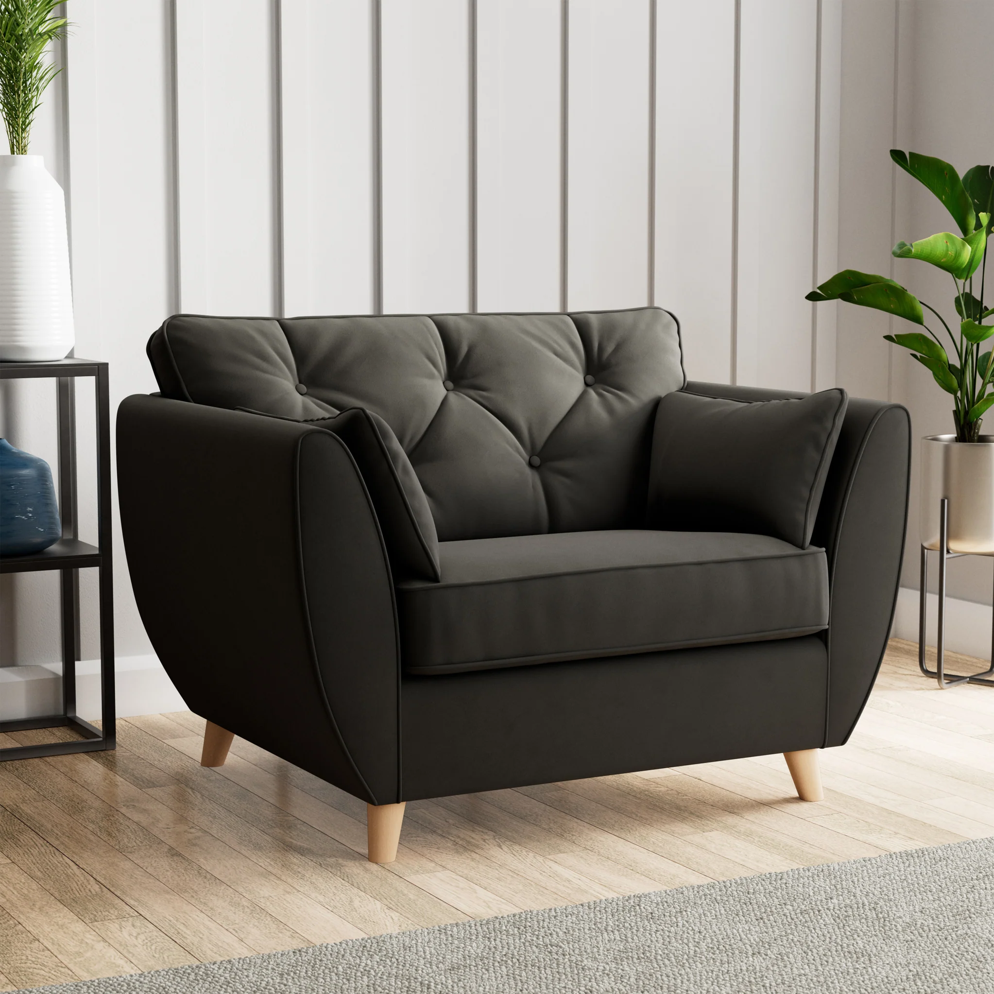 Edison Velvet Snuggler Chair - Image 63