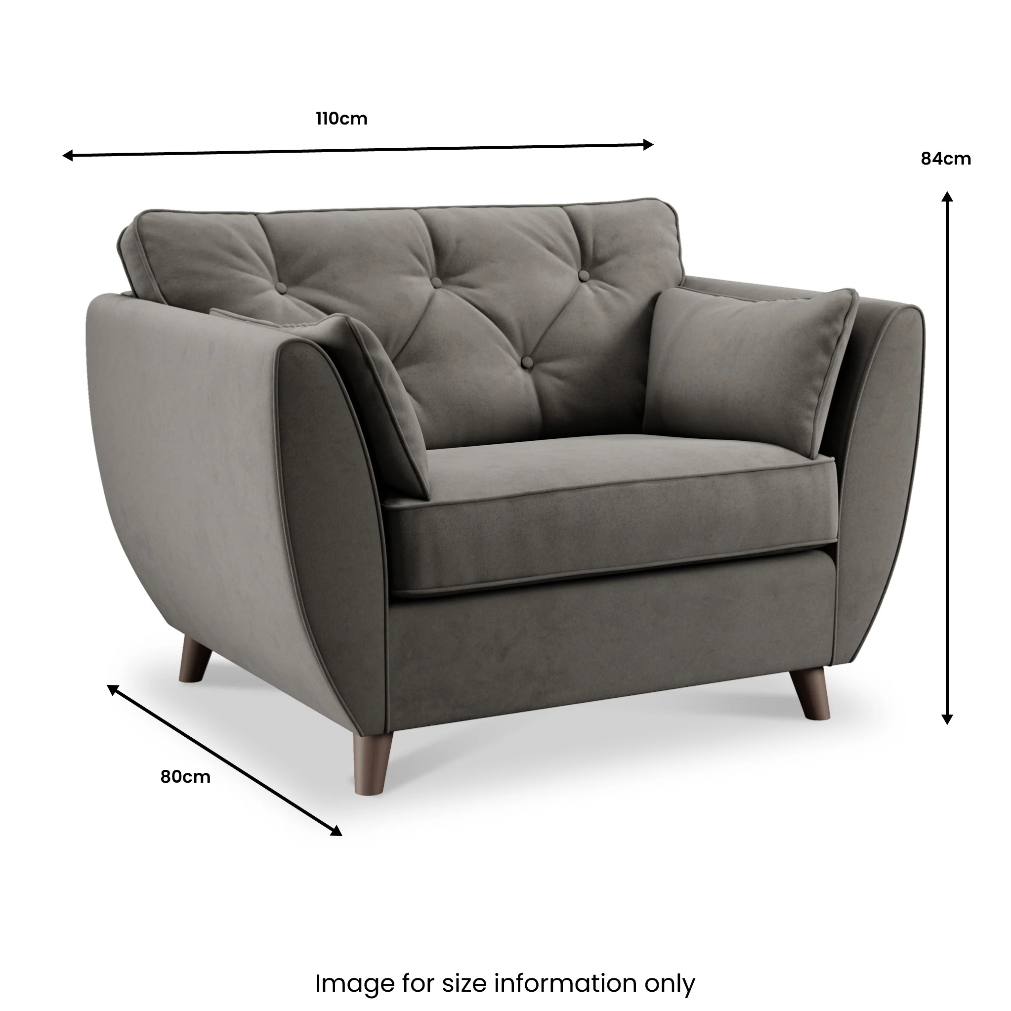 Edison Velvet Snuggler Chair - Image 73