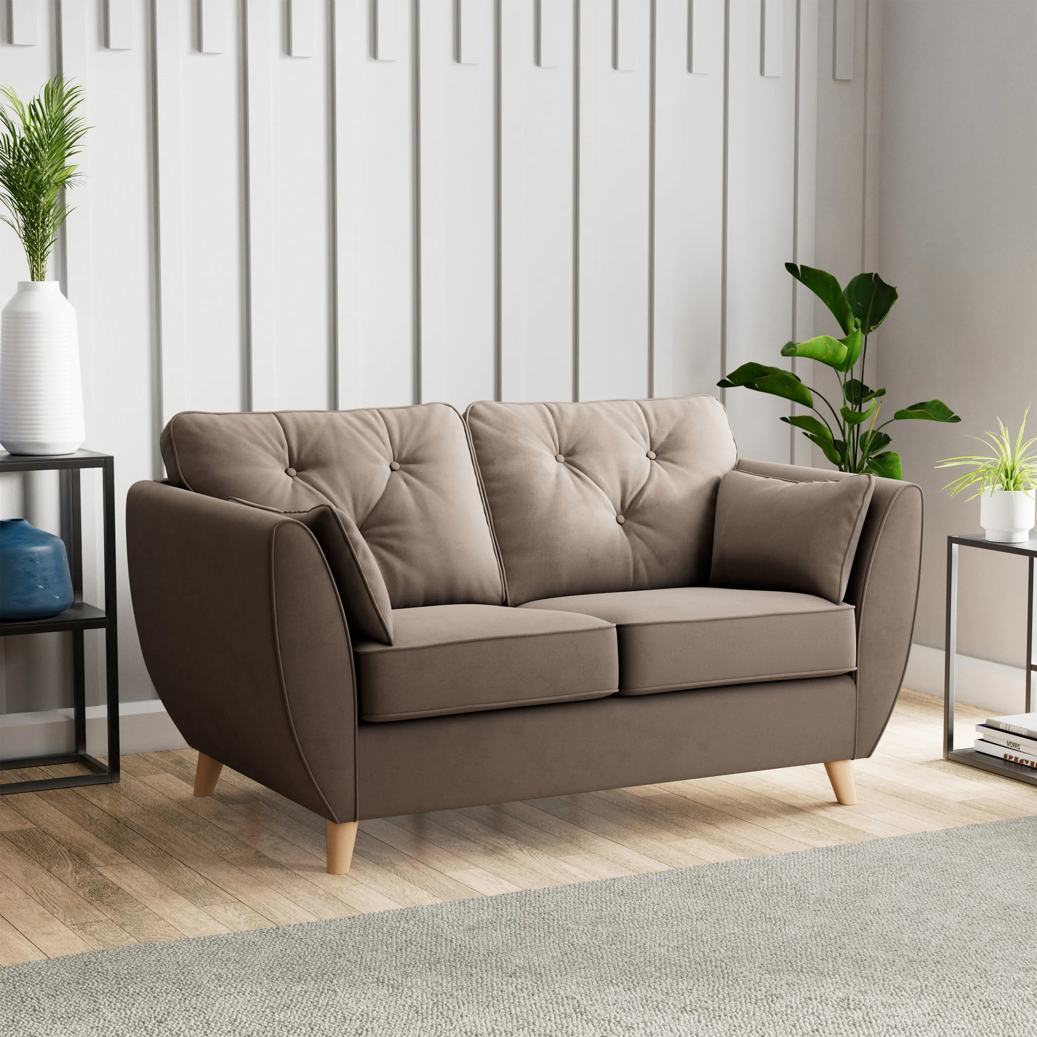 Edison Velvet 2 Seater Sofa - Image 26