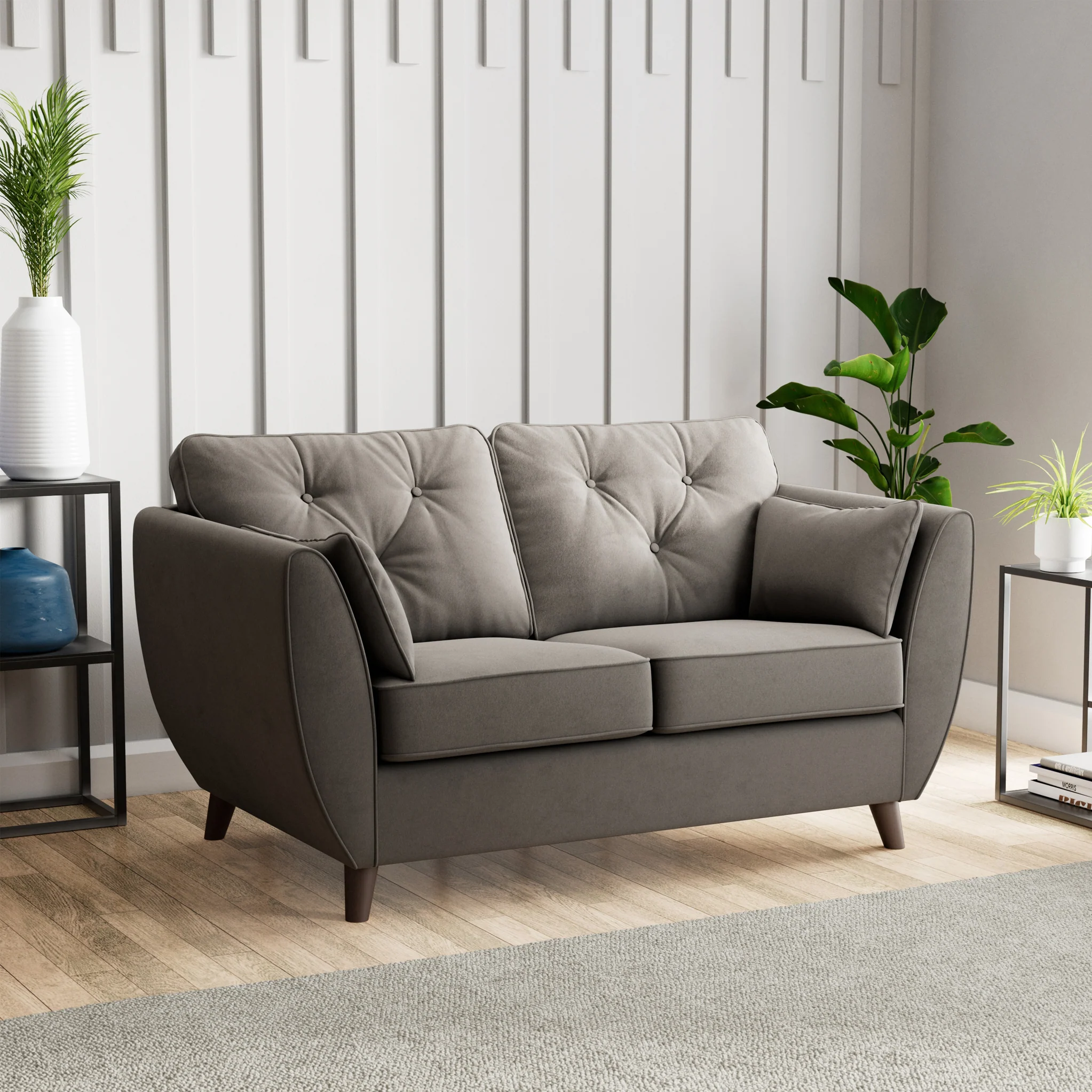 Edison Velvet 2 Seater Sofa - Image 43