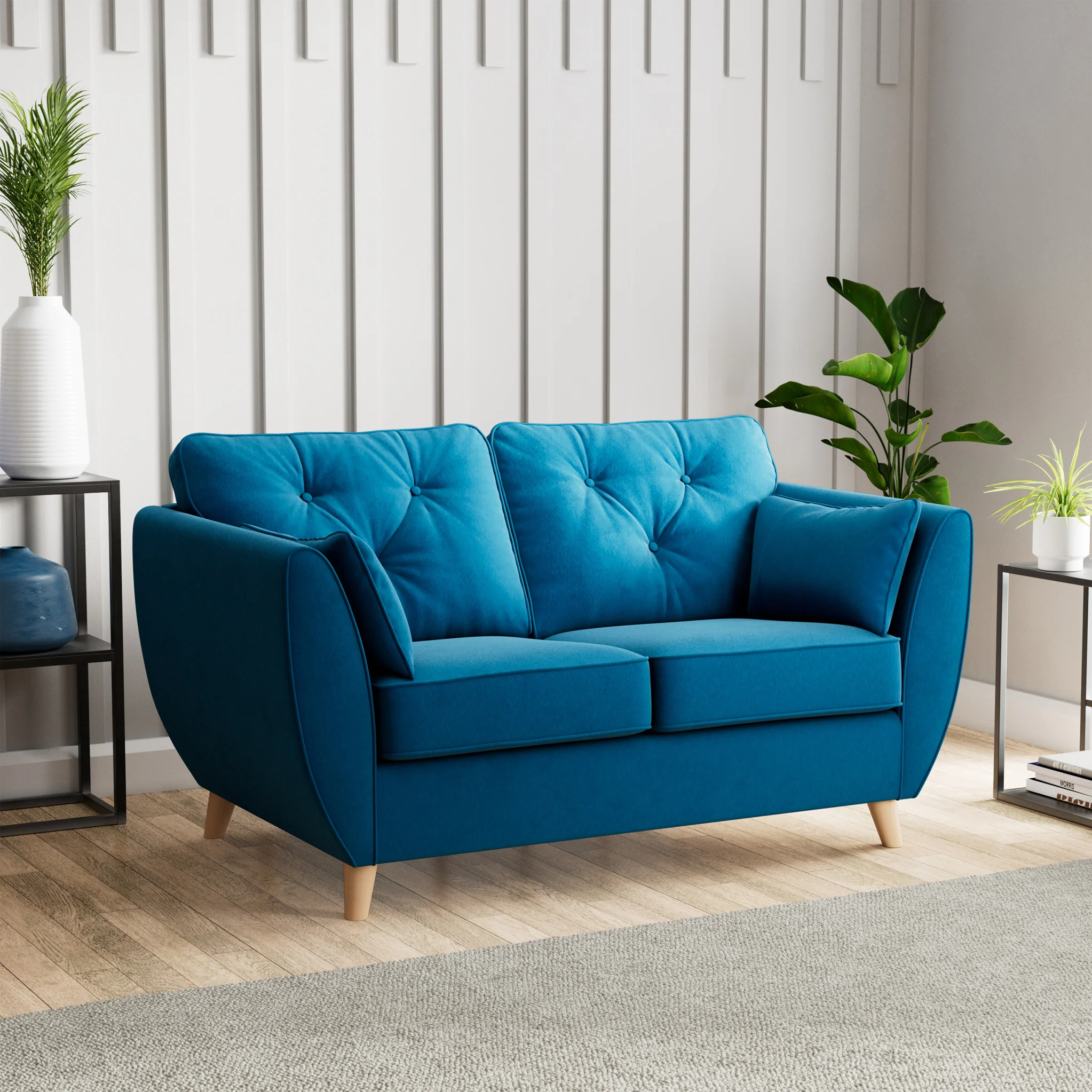 Edison Velvet 2 Seater Sofa - Image 50