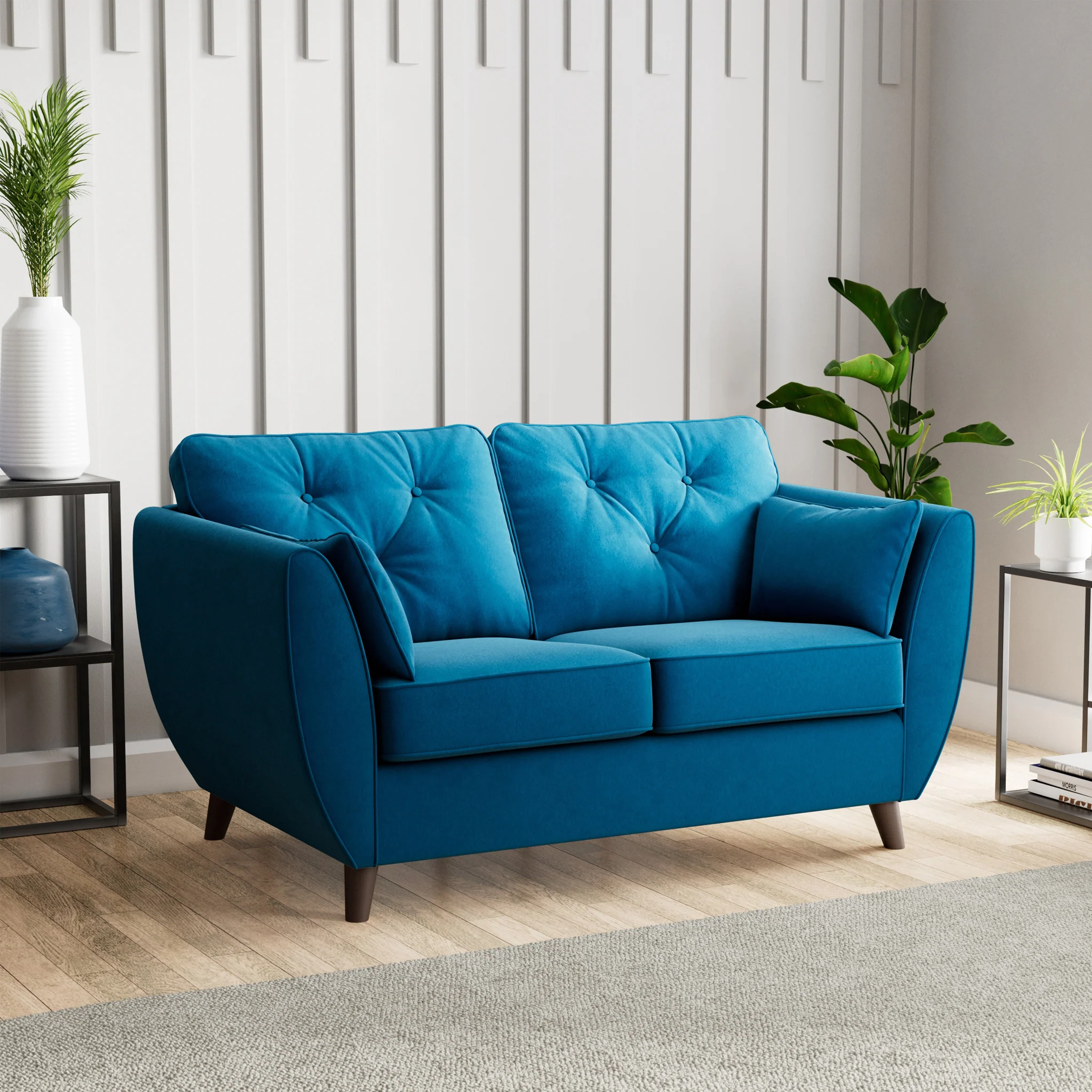 Edison Velvet 2 Seater Sofa - Image 54