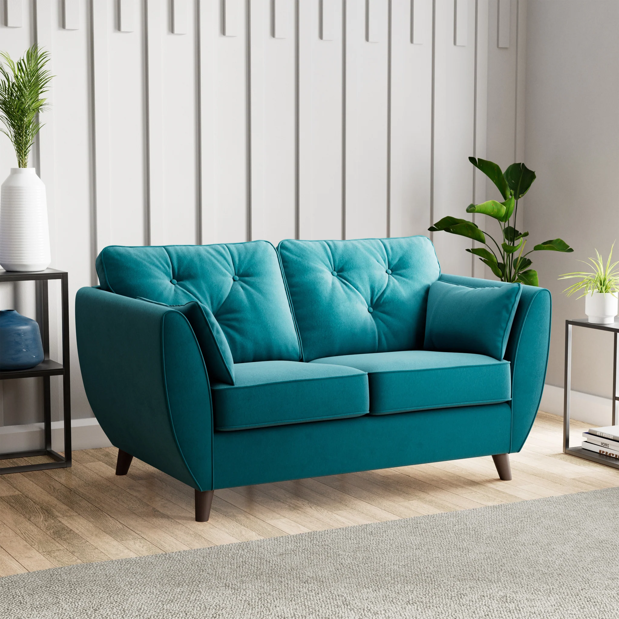 Edison Velvet 2 Seater Sofa - Image 6
