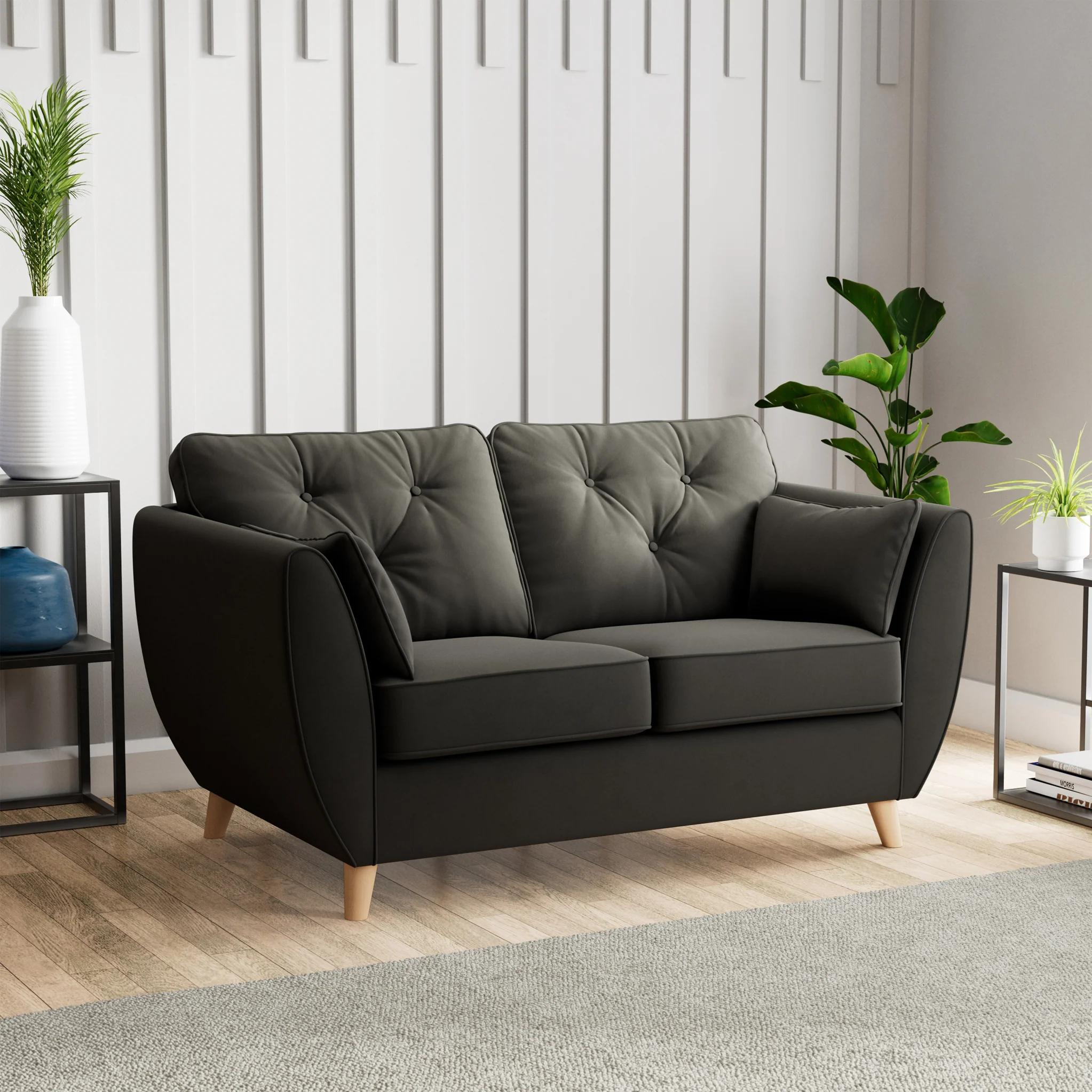 Edison Velvet 2 Seater Sofa - Image 62