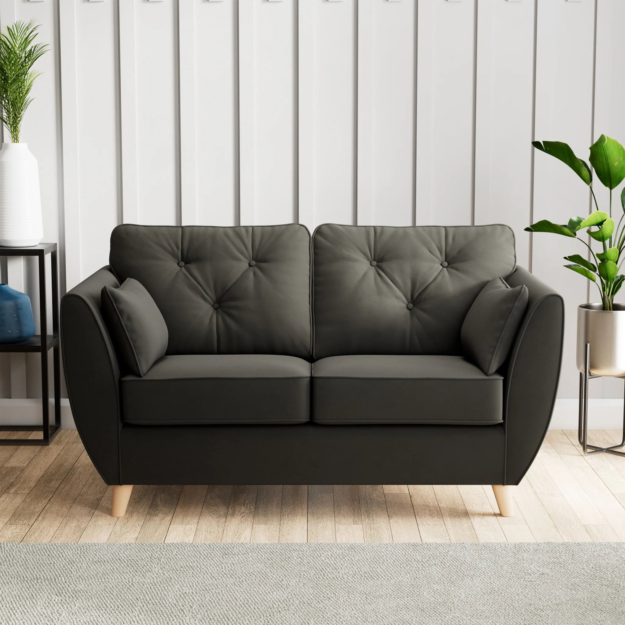 Edison Velvet 2 Seater Sofa - Image 63