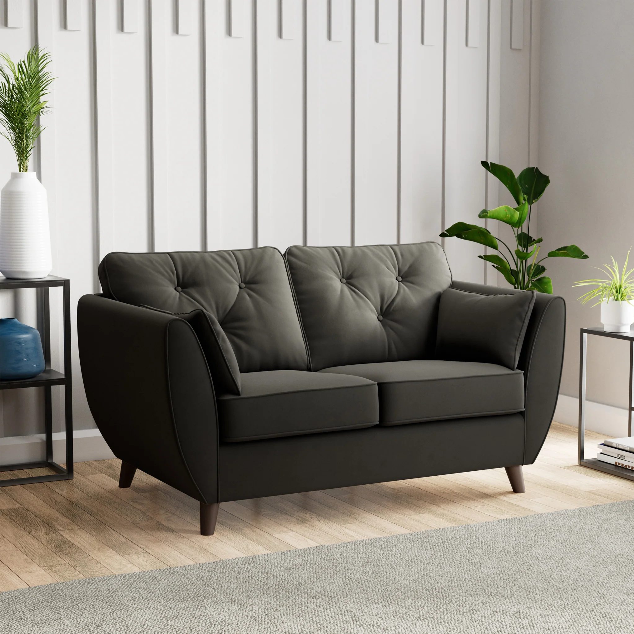 Edison Velvet 2 Seater Sofa - Image 66