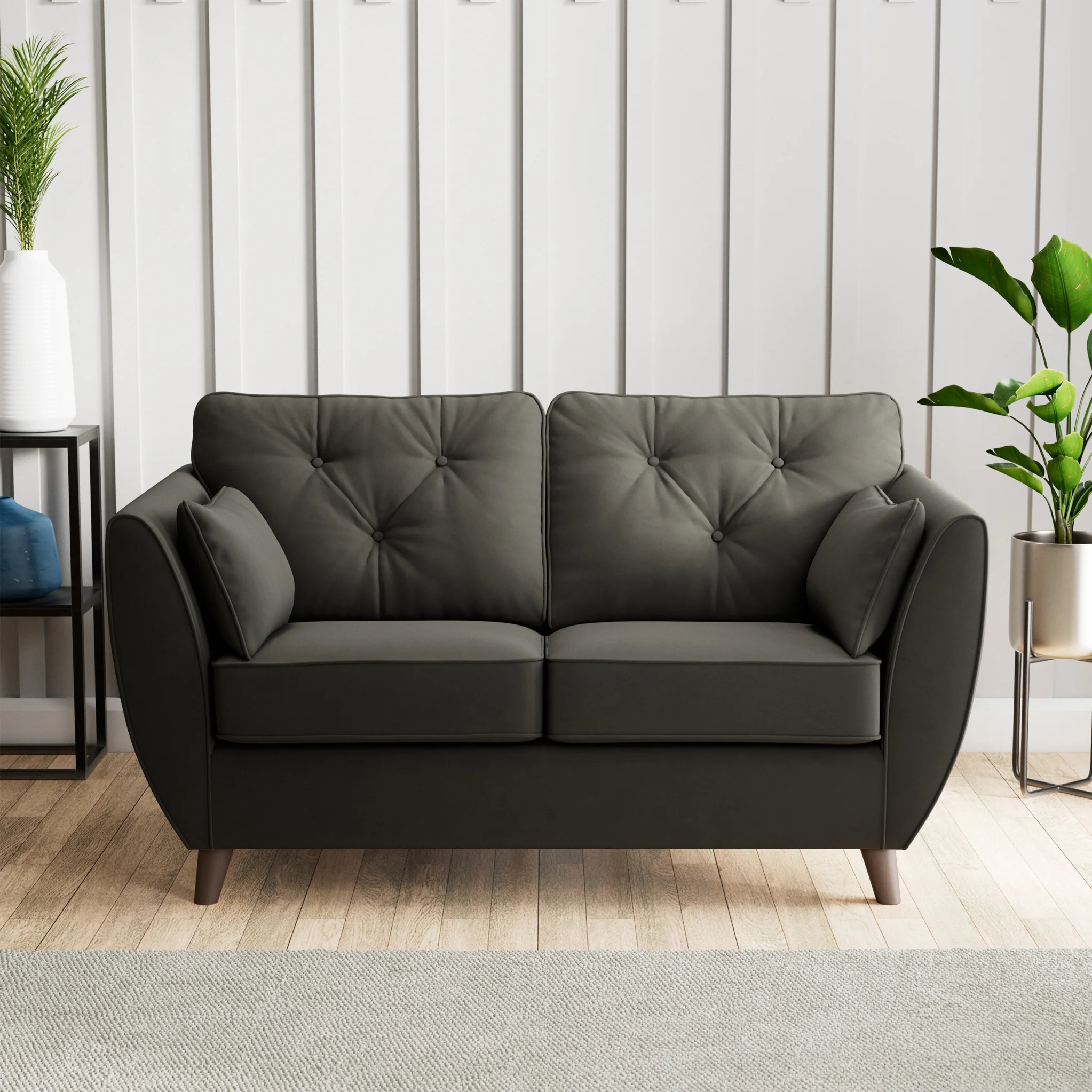 Edison Velvet 2 Seater Sofa - Image 67