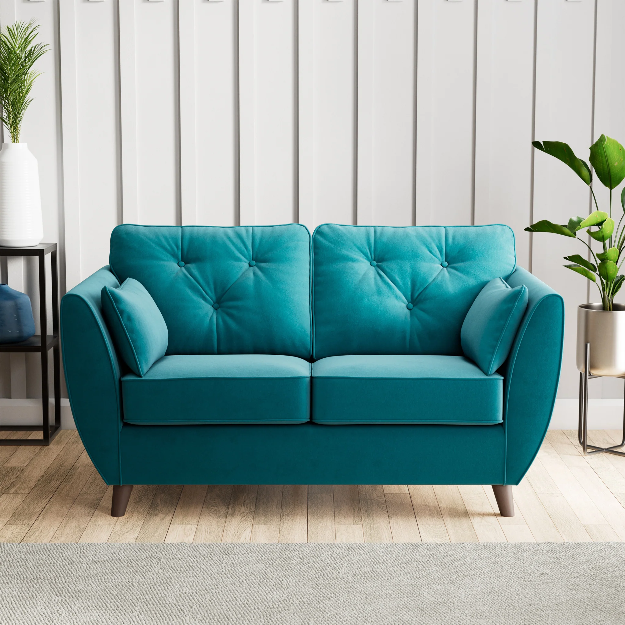 Edison Velvet 2 Seater Sofa - Image 7