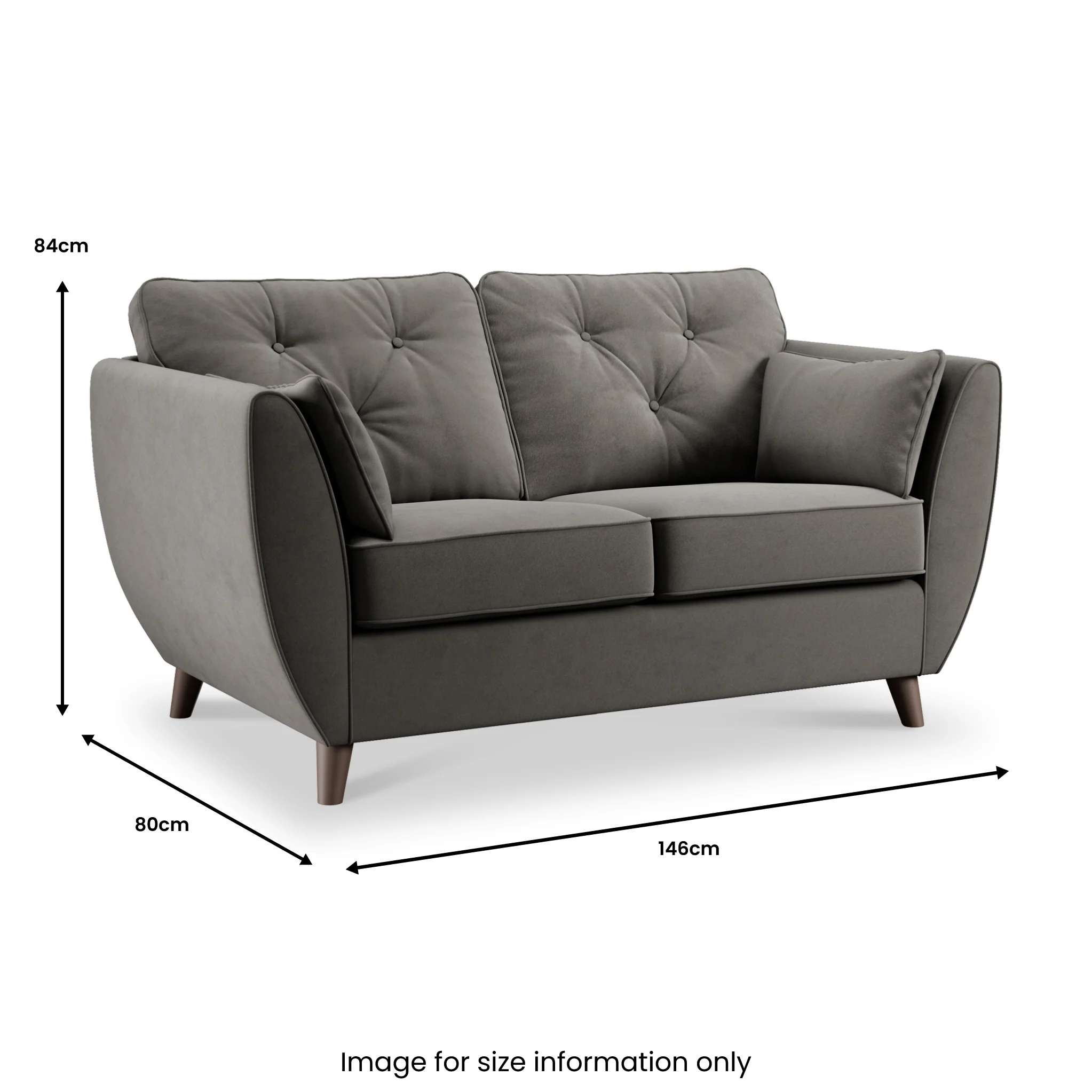 Edison Velvet 2 Seater Sofa - Image 73
