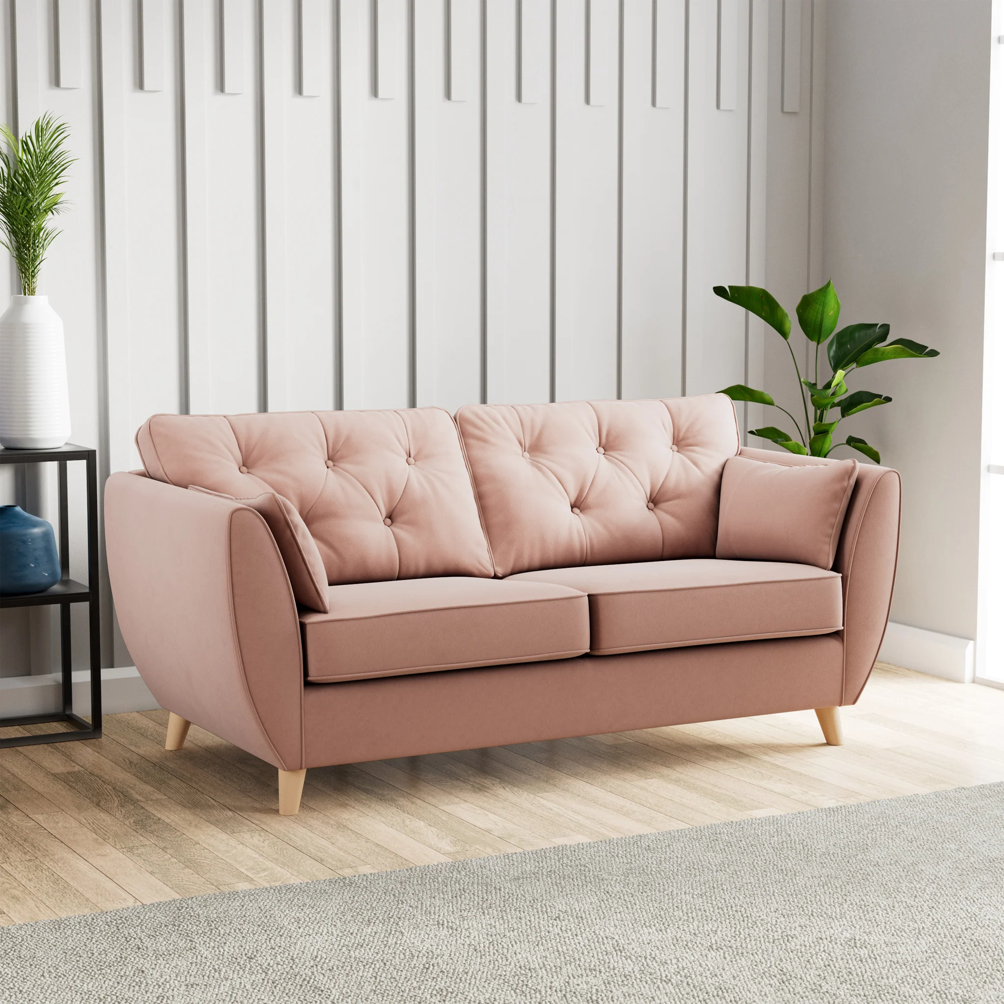 Edison Velvet 3 Seater Sofa - Image 14