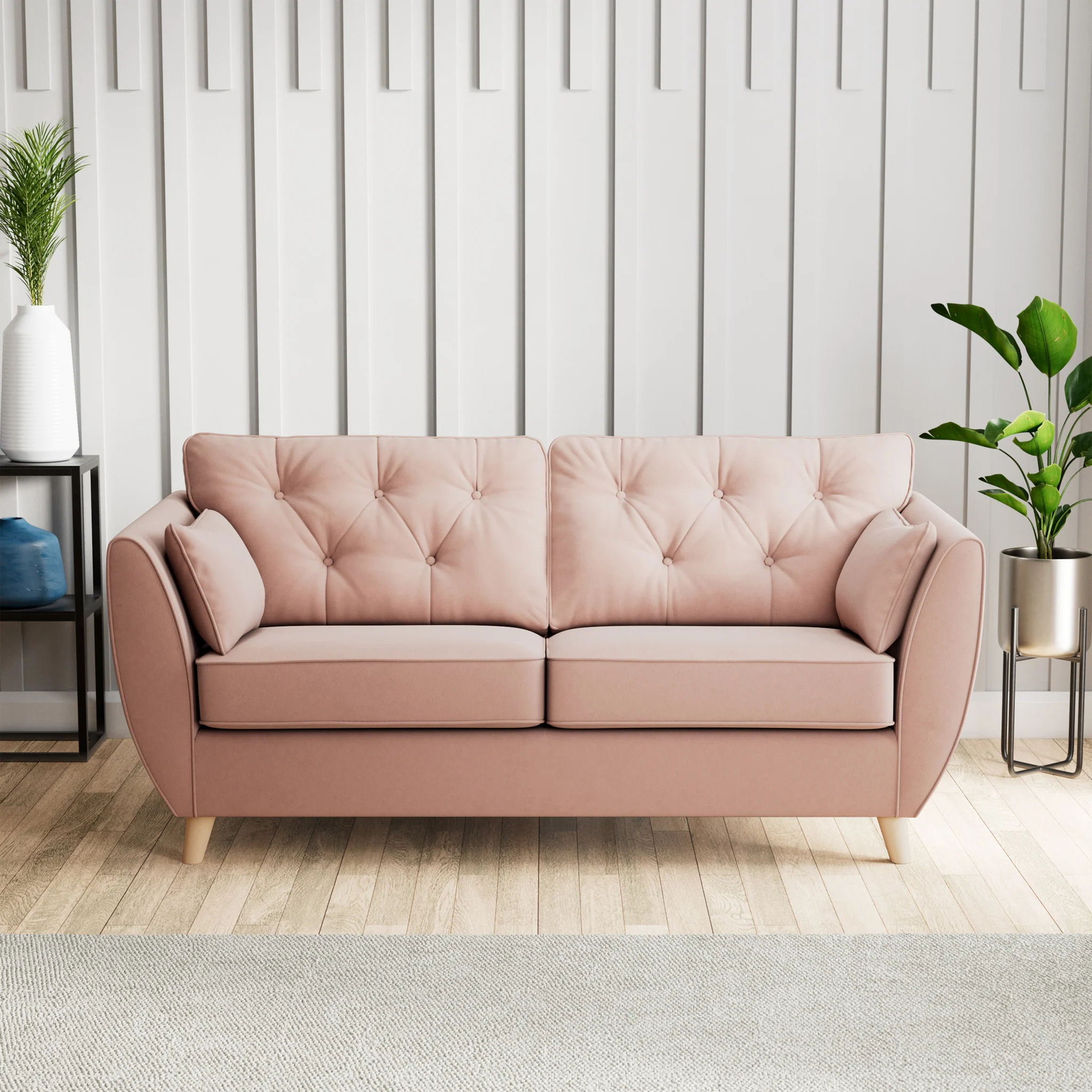 Edison Velvet 3 Seater Sofa - Image 15
