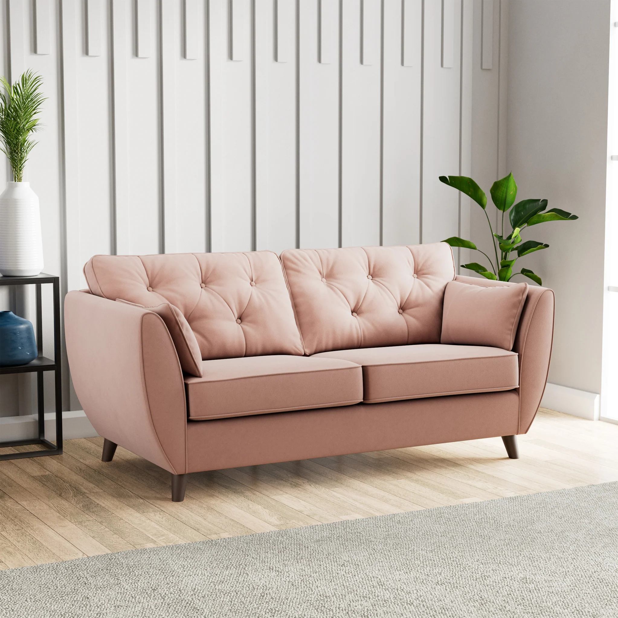 Edison Velvet 3 Seater Sofa - Image 18