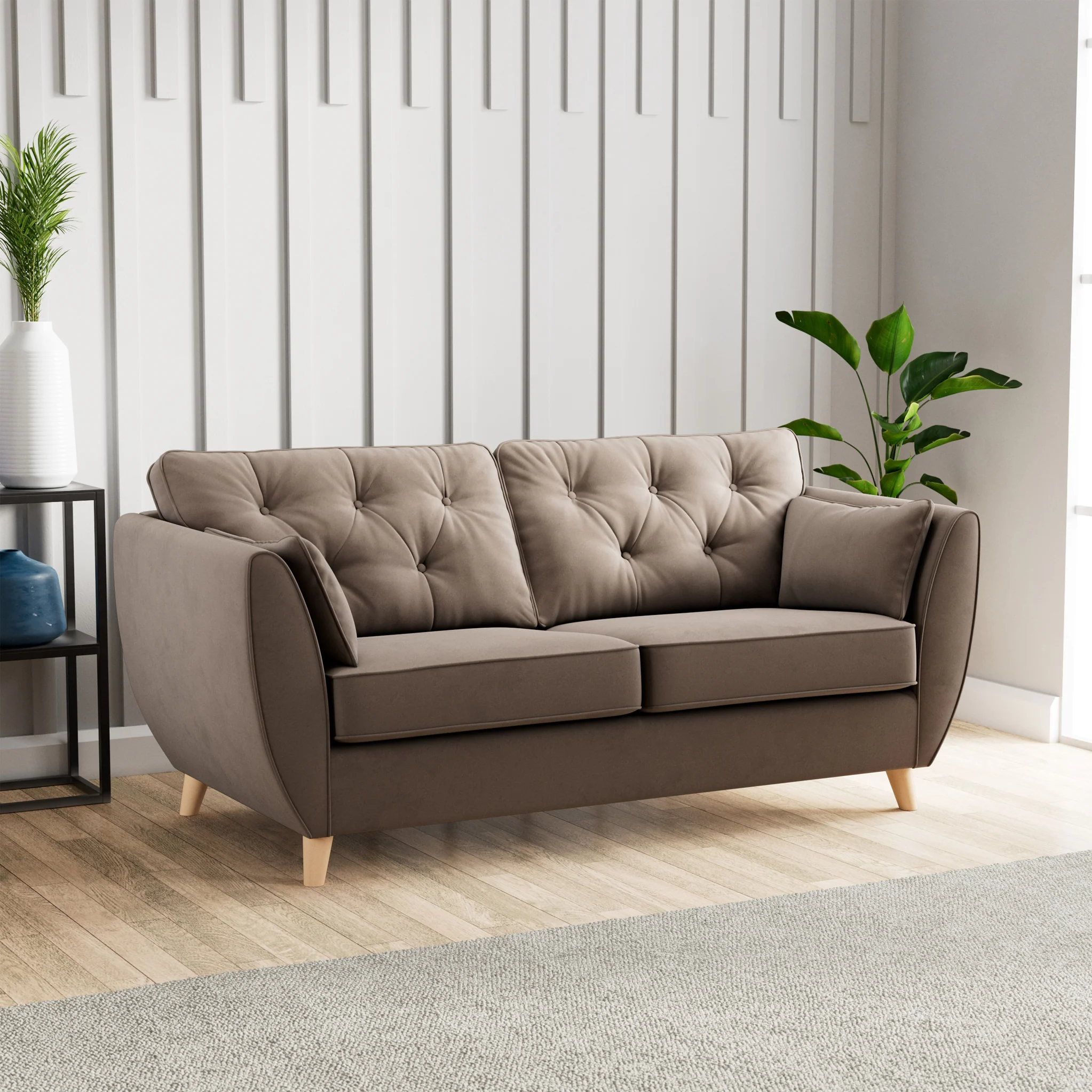 Edison Velvet 3 Seater Sofa - Image 26
