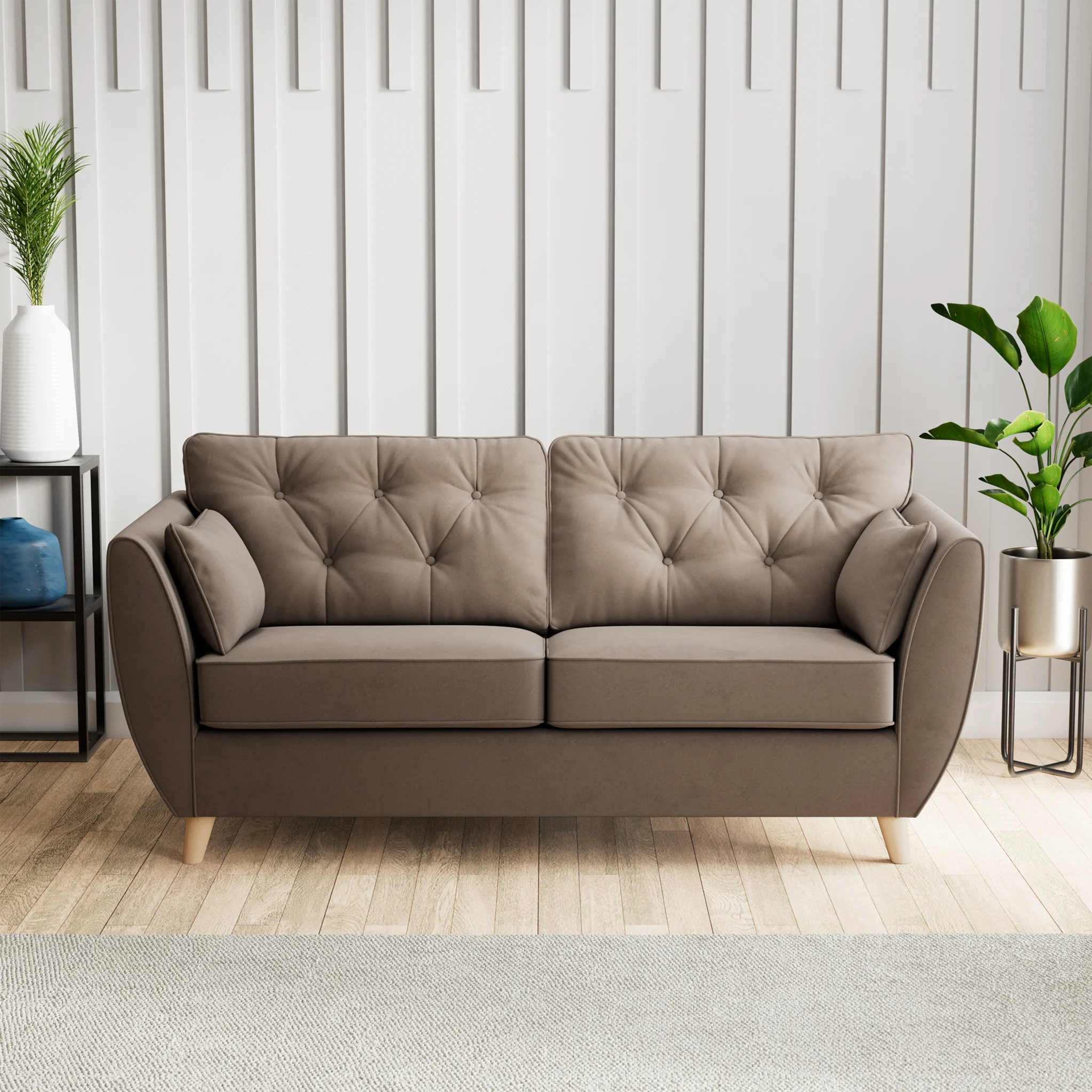 Edison Velvet 3 Seater Sofa - Image 27