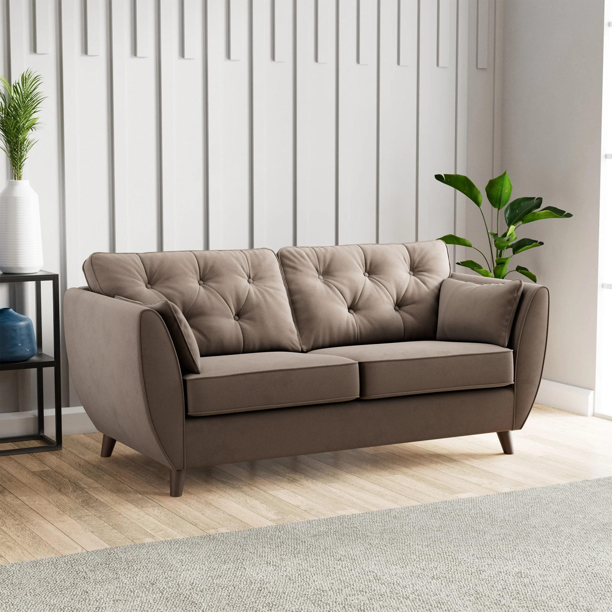 Edison Velvet 3 Seater Sofa - Image 30