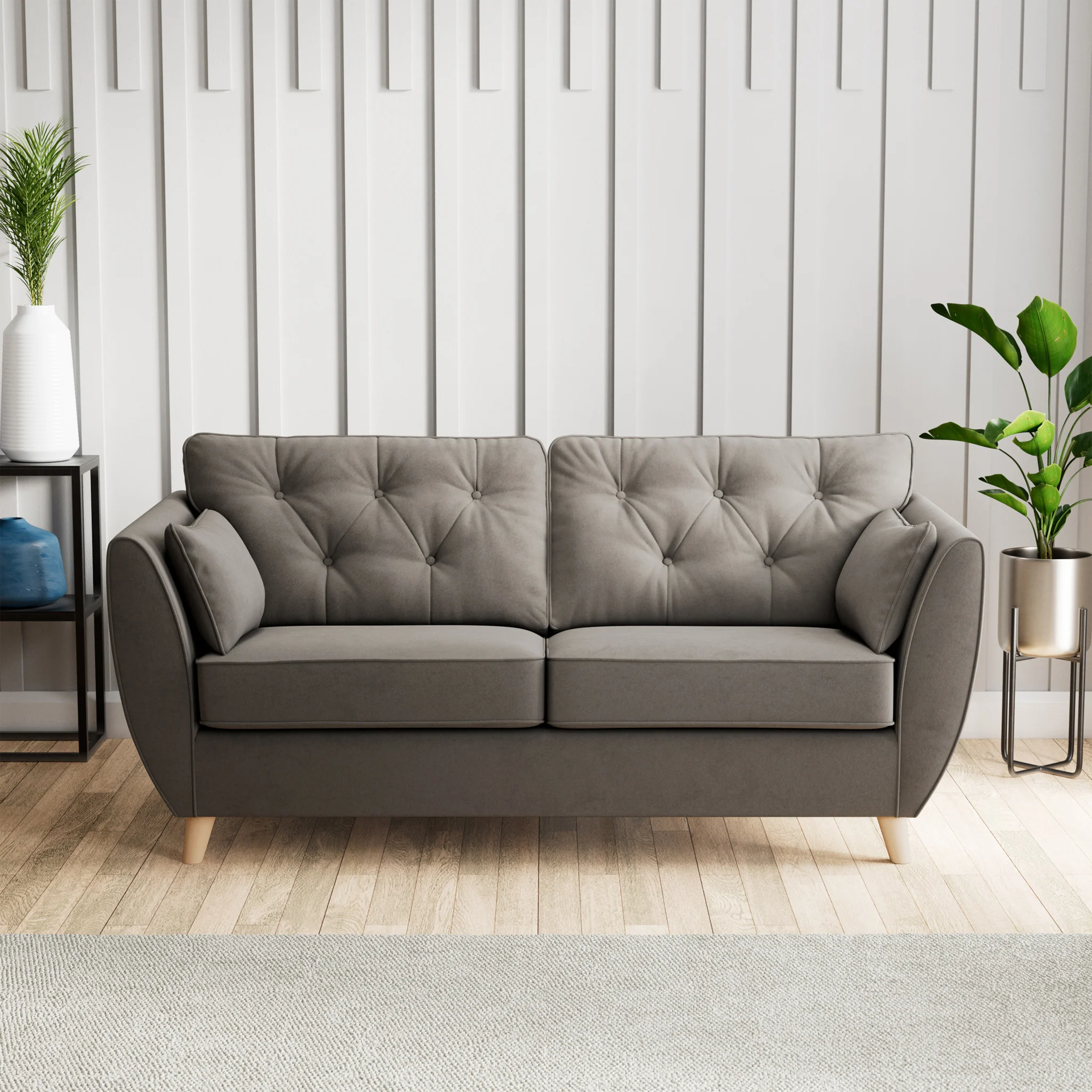 Edison Velvet 3 Seater Sofa - Image 36