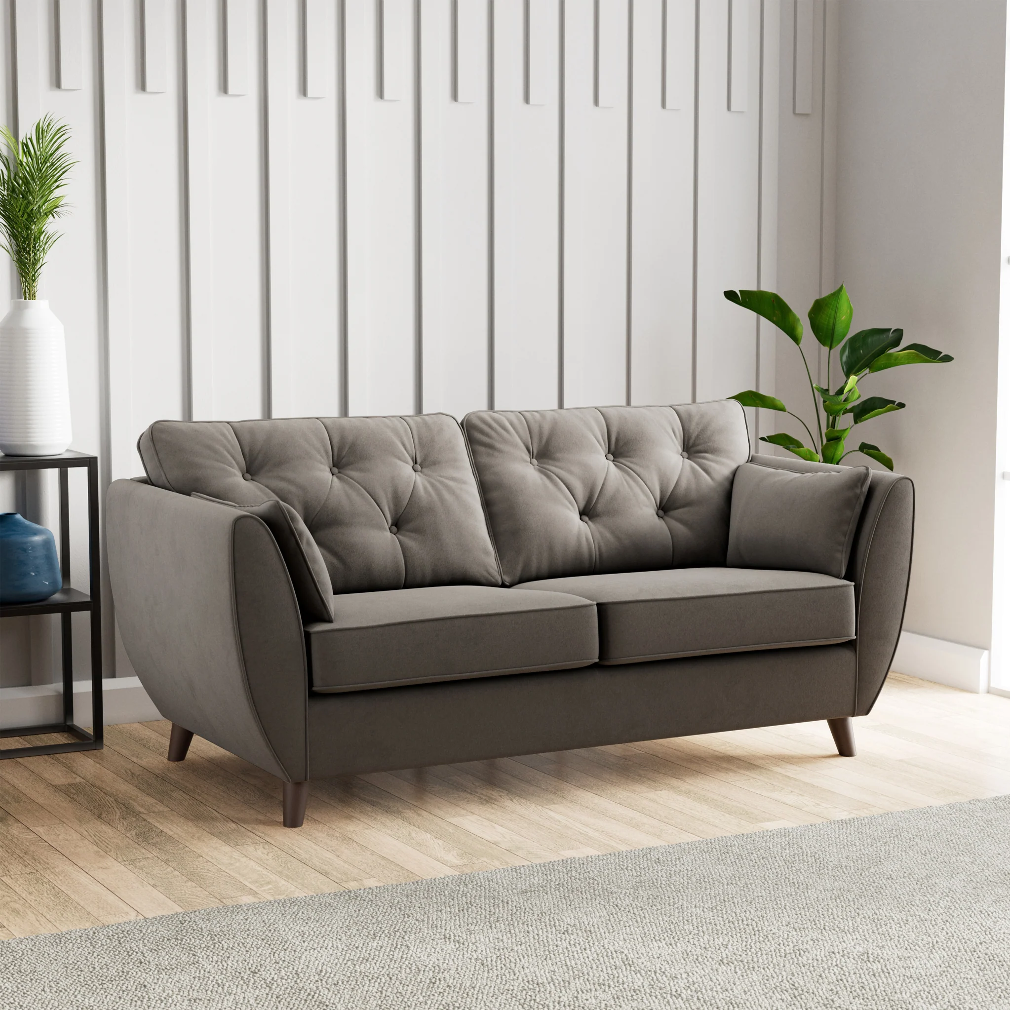 Edison Velvet 3 Seater Sofa - Image 42