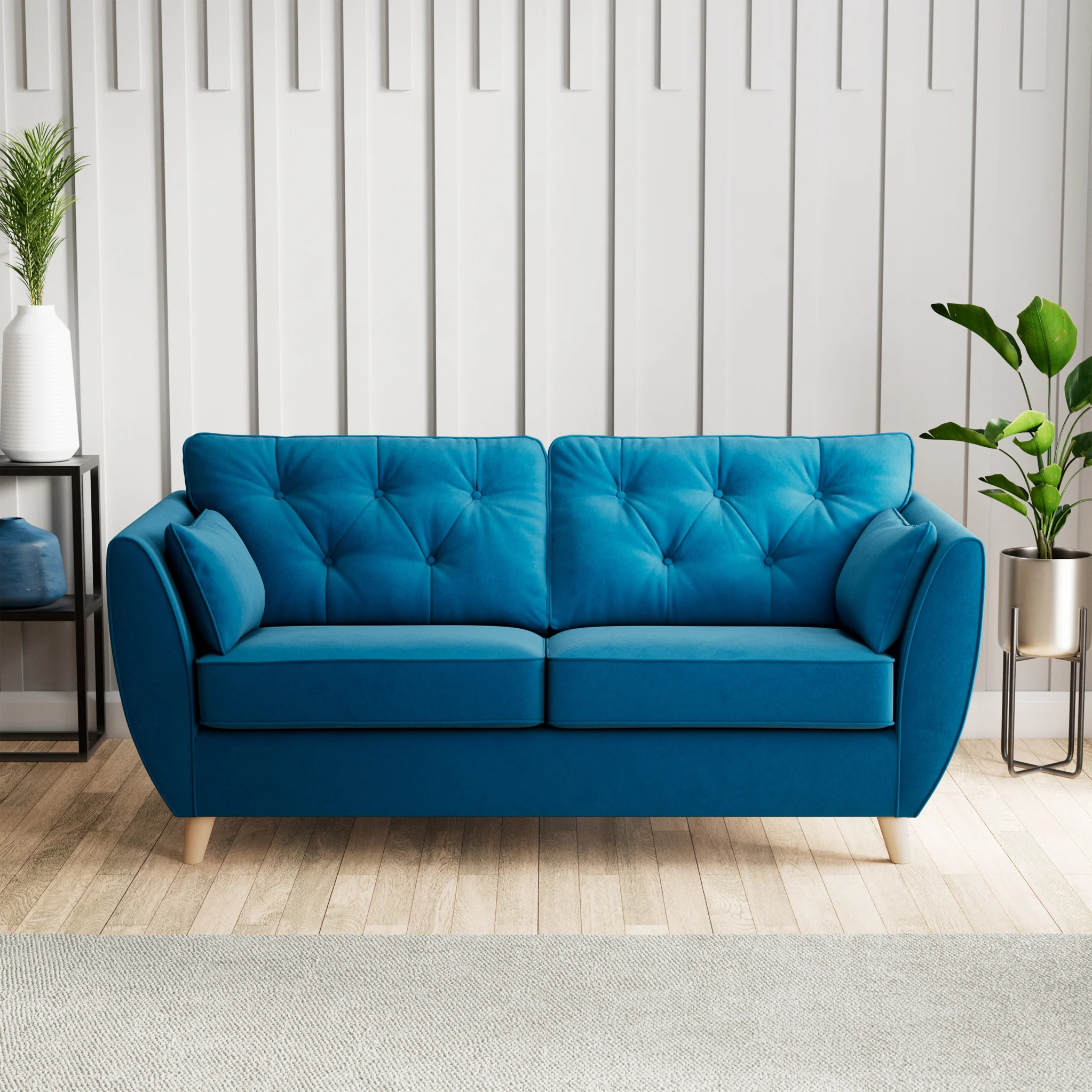 Edison Velvet 3 Seater Sofa - Image 50