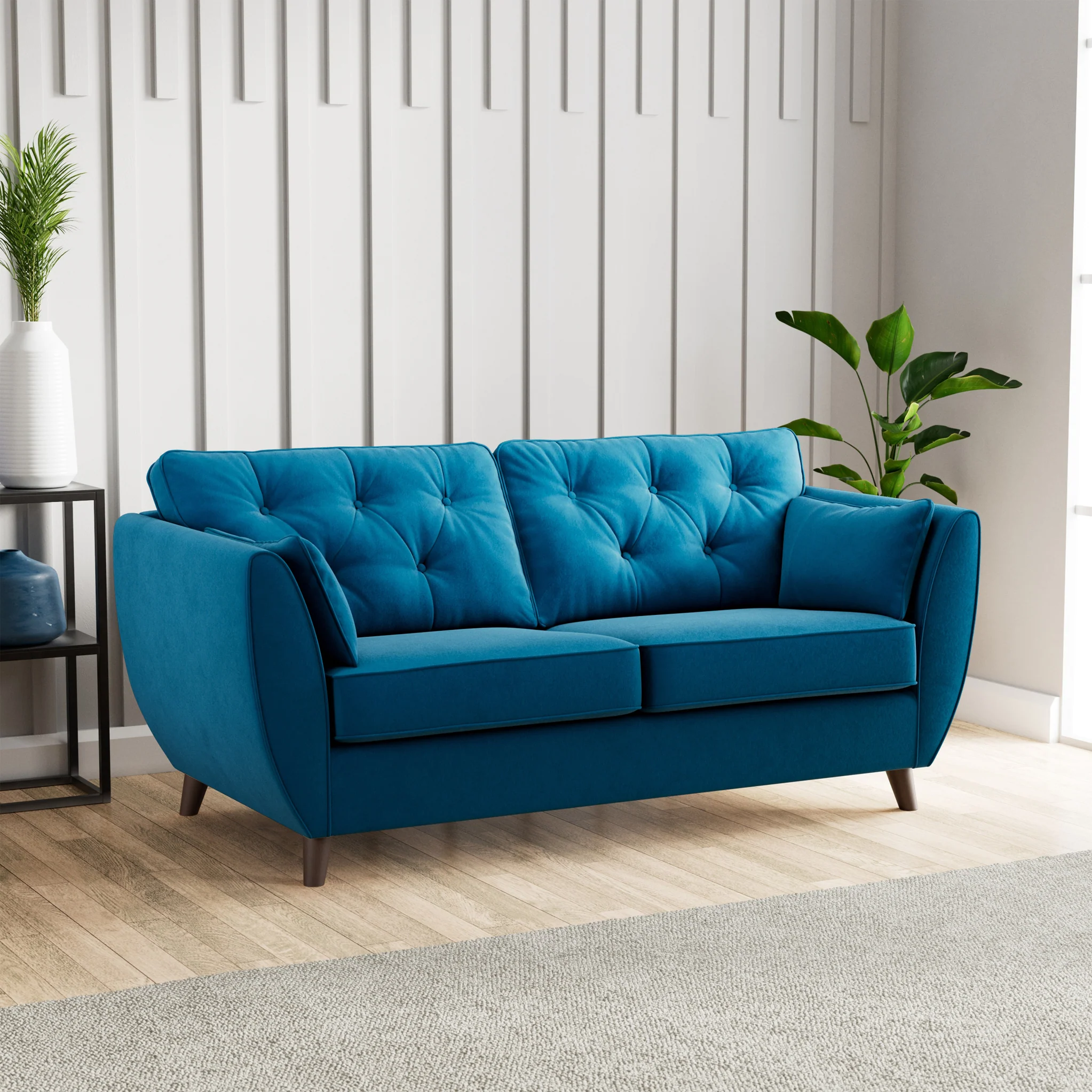 Edison Velvet 3 Seater Sofa - Image 53