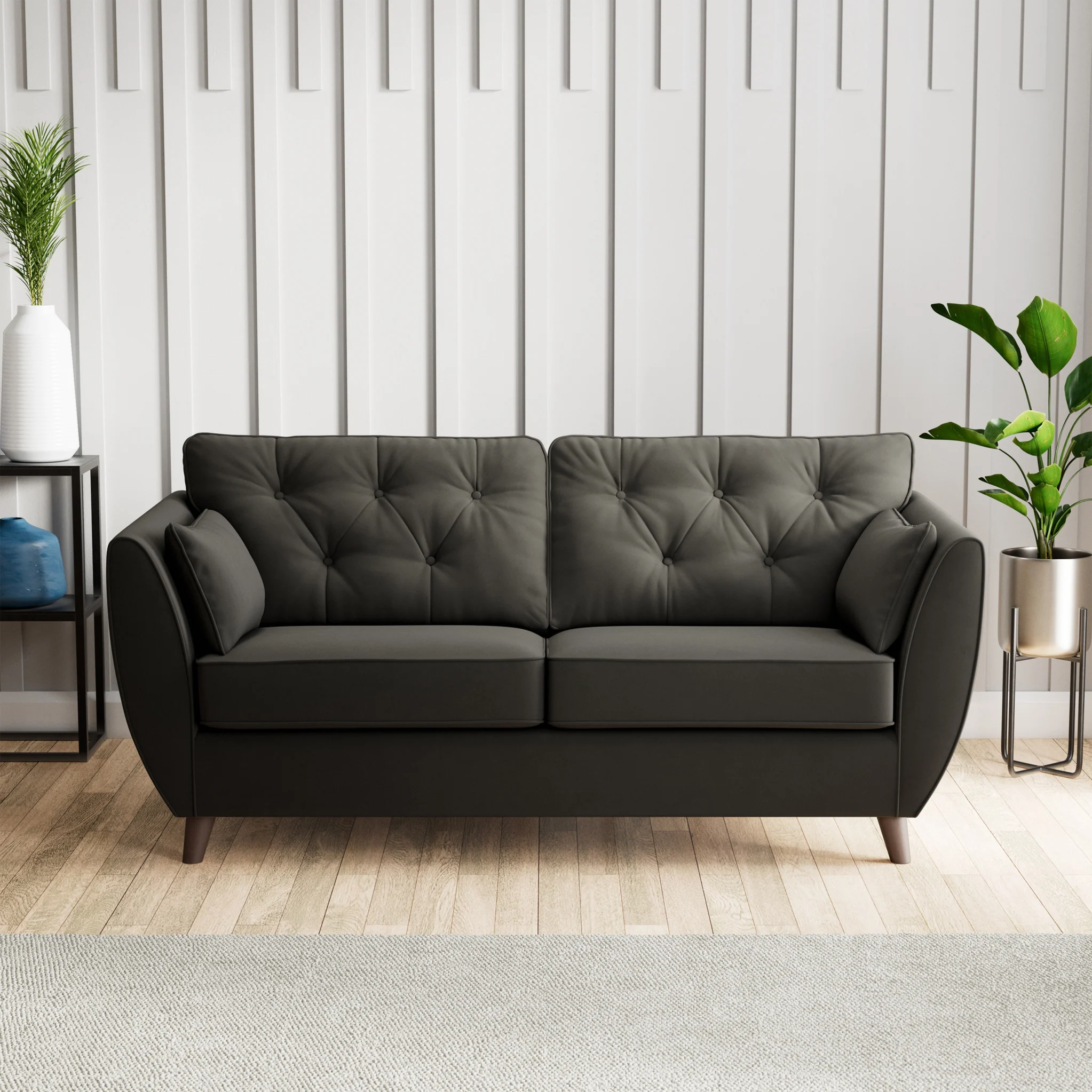 Edison Velvet 3 Seater Sofa - Image 62