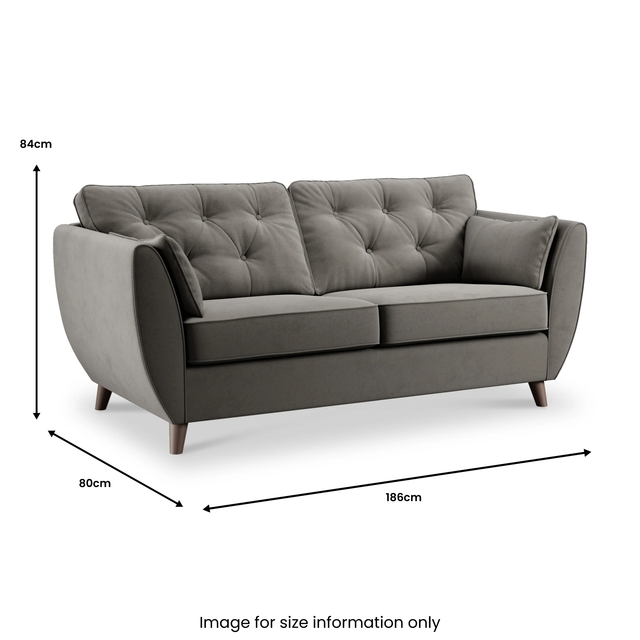 Edison Velvet 3 Seater Sofa - Image 72
