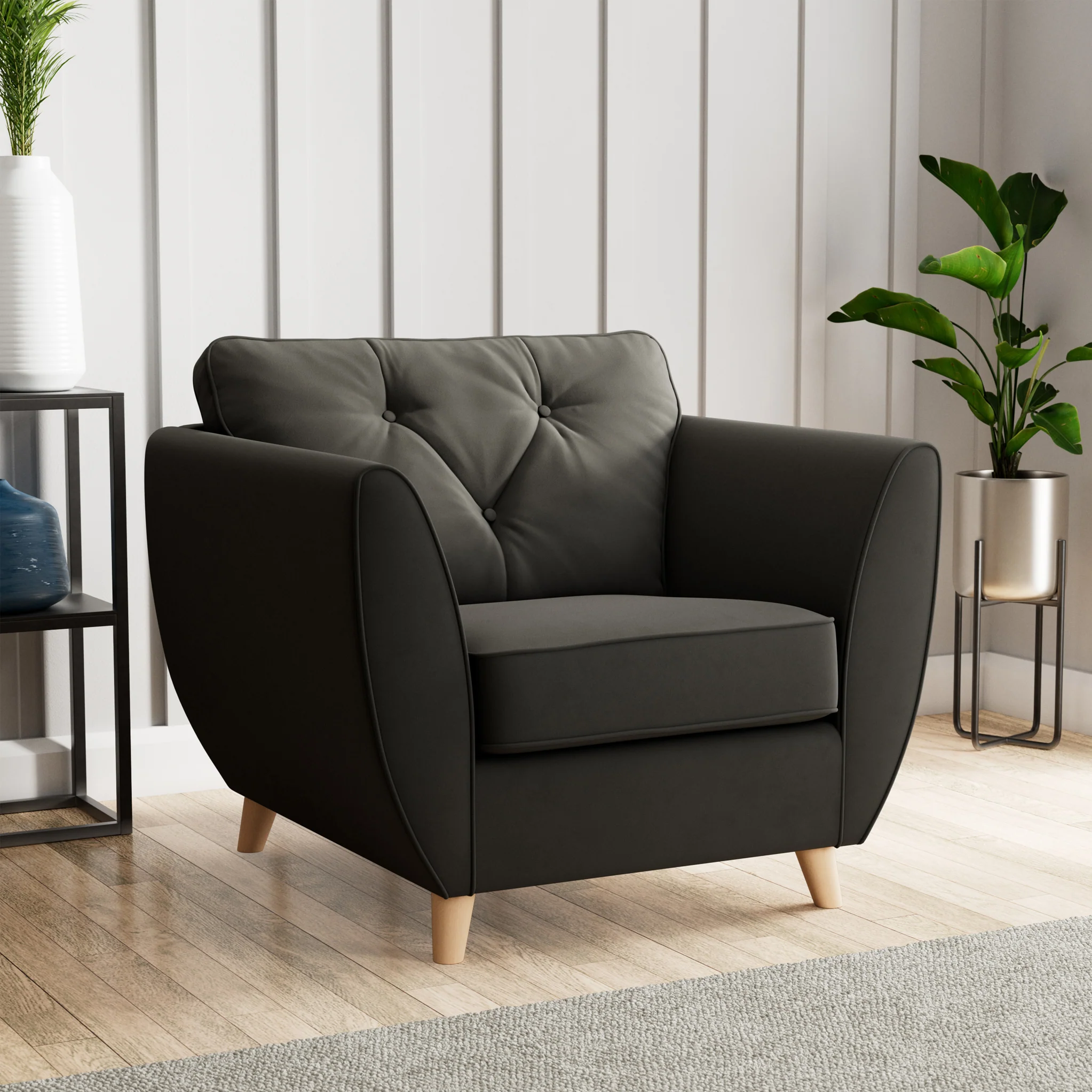 Edison Velvet Armchair - Image 63
