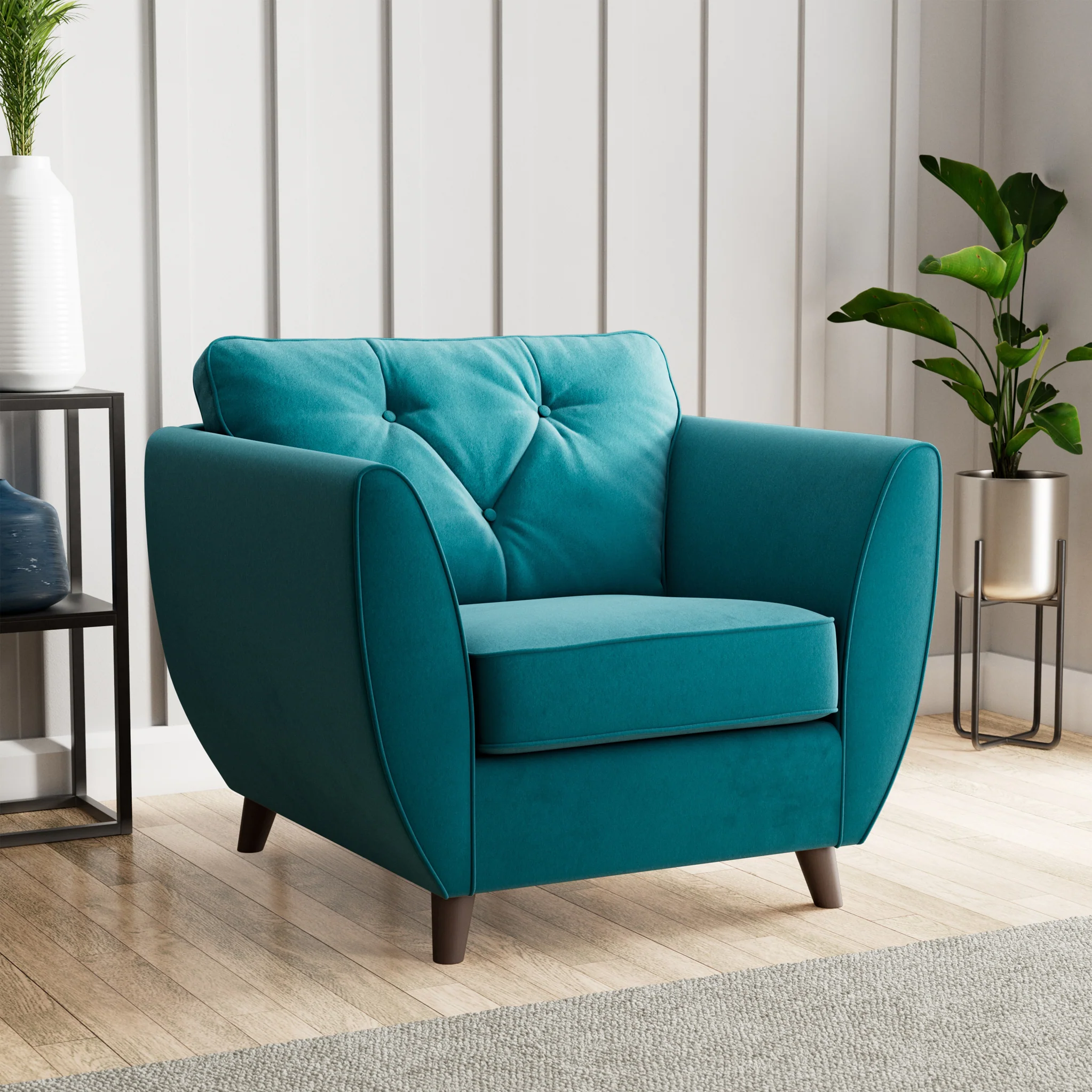 Edison Velvet Armchair - Image 7