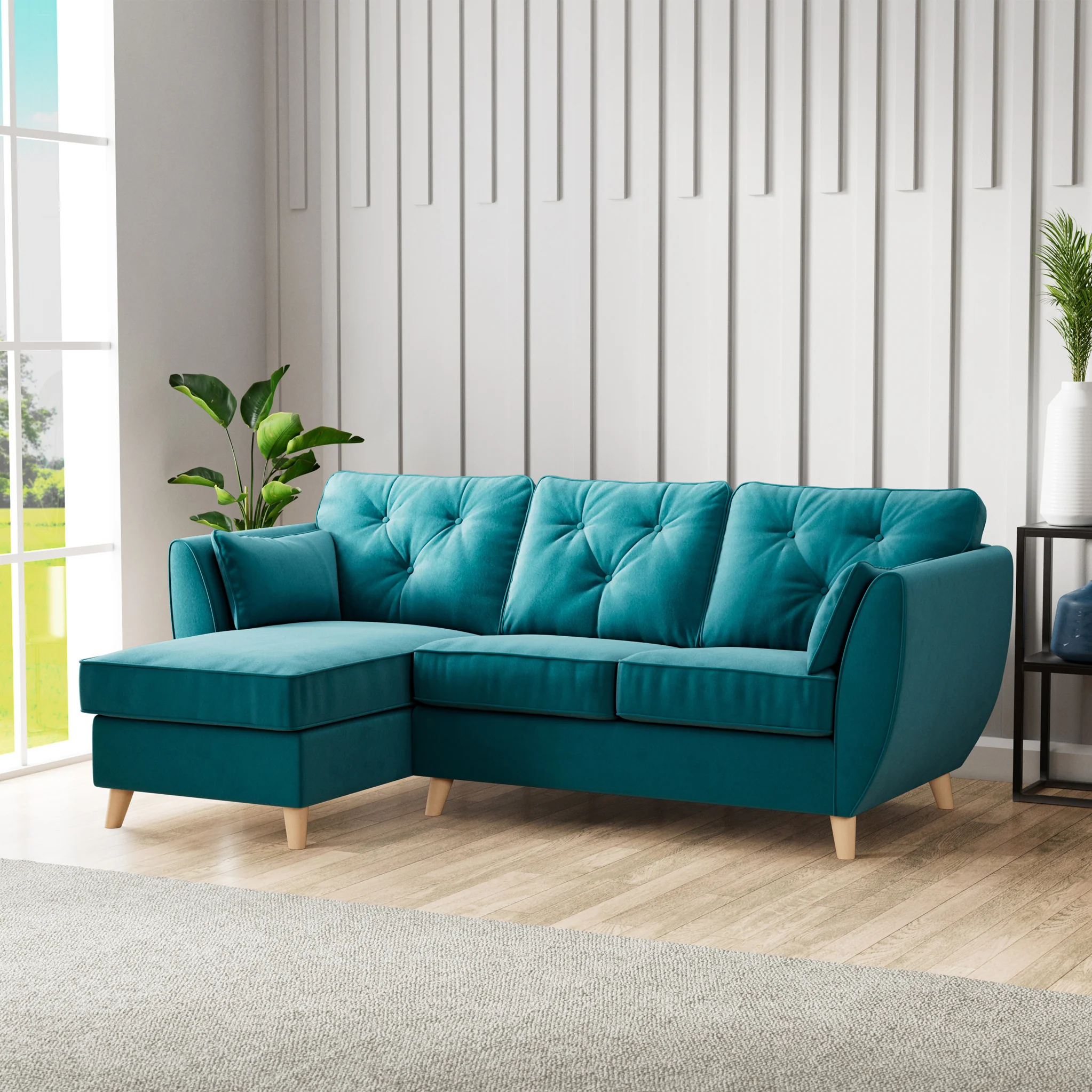 Edison Velvet Chaise Sofa - Image 10