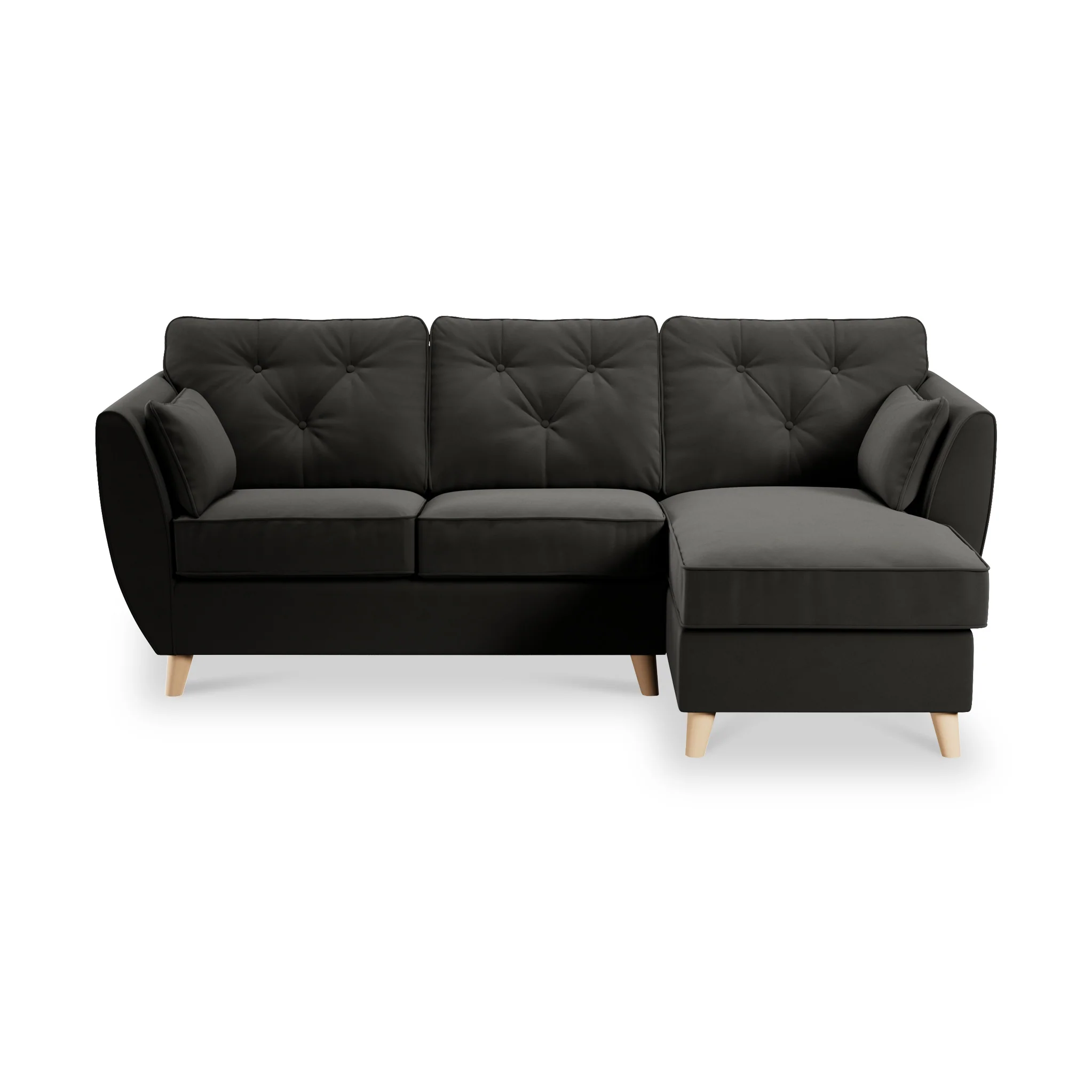 Edison Velvet Chaise Sofa - Image 101