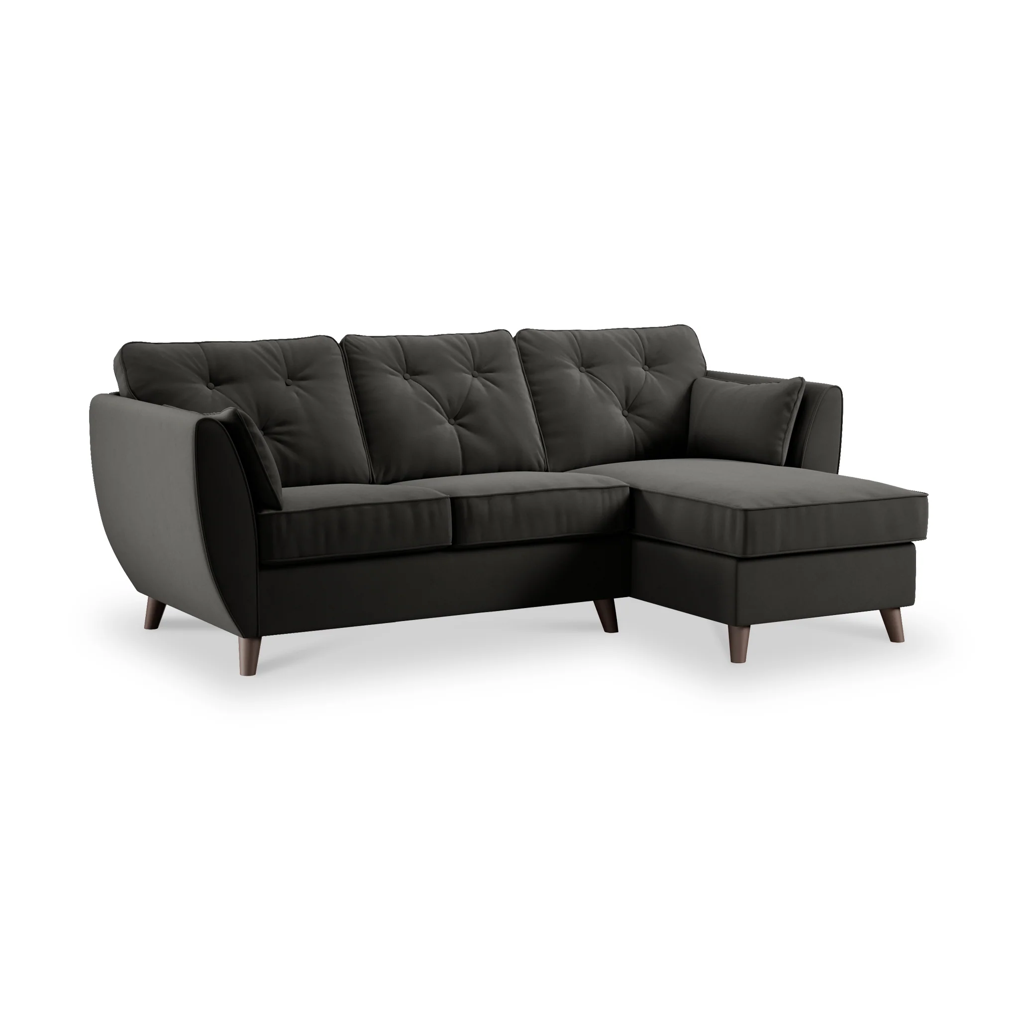 Edison Velvet Chaise Sofa - Image 108