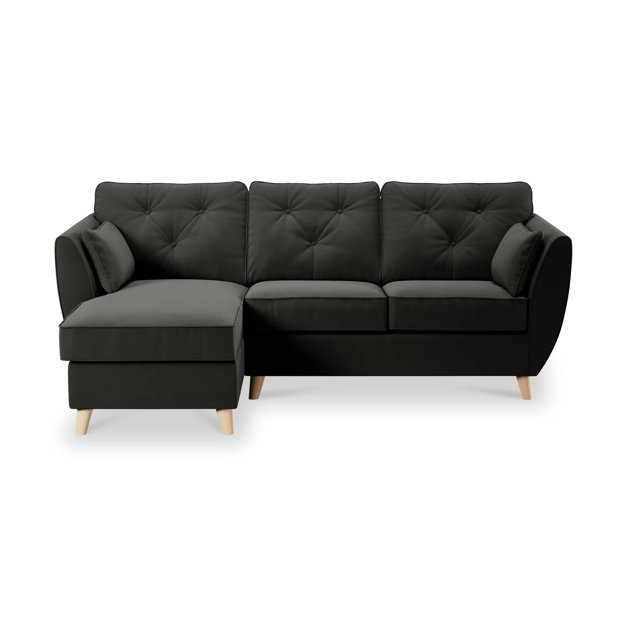 Edison Velvet Chaise Sofa - Image 109