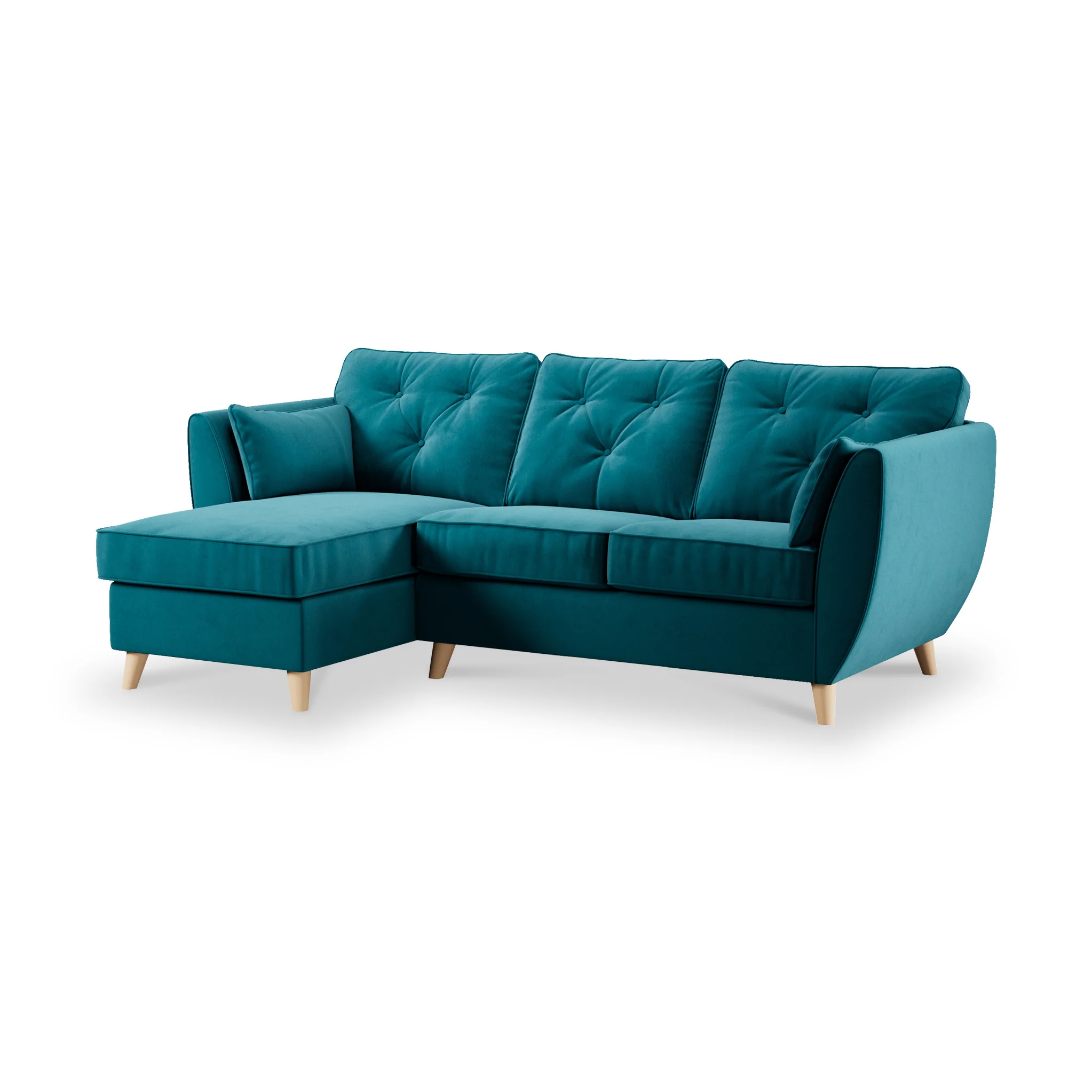 Edison Velvet Chaise Sofa - Image 12