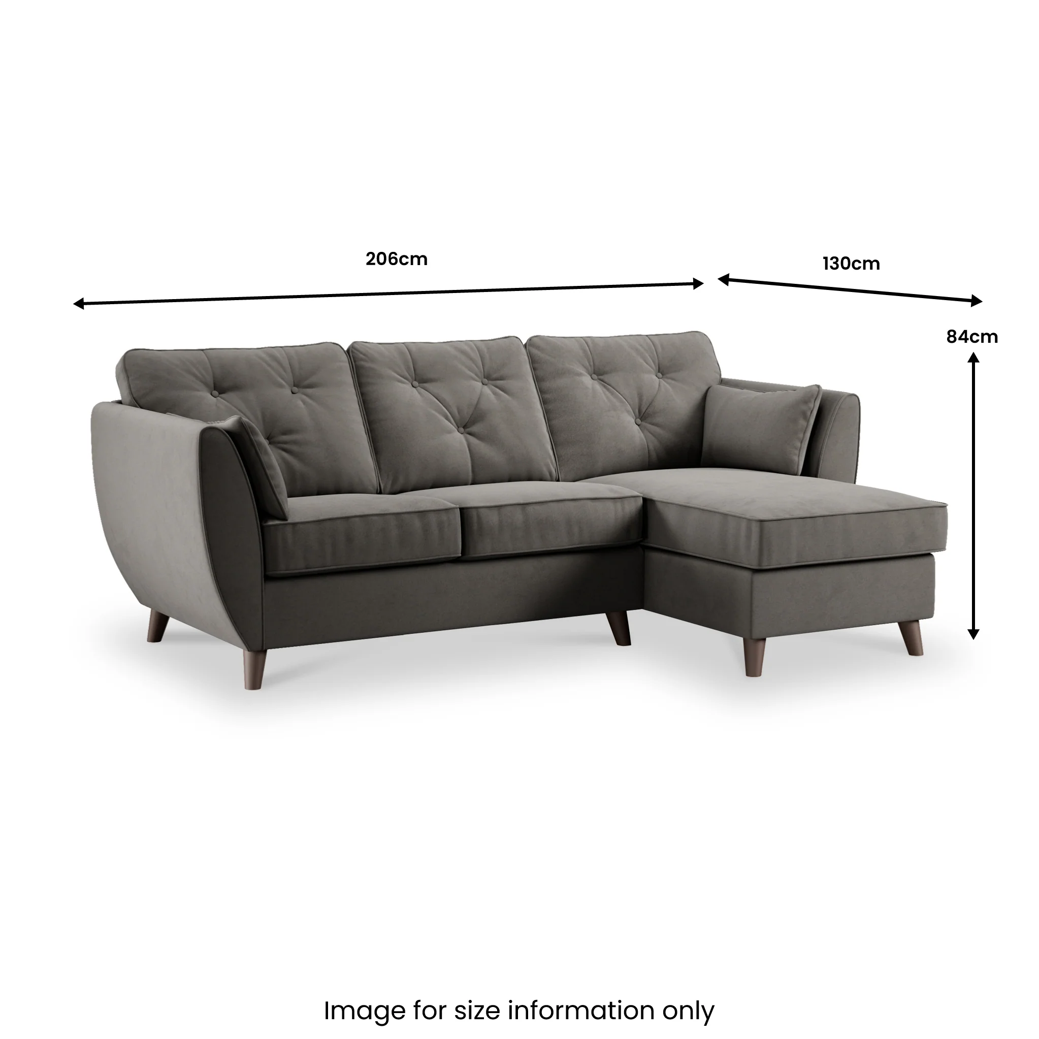 Edison Velvet Chaise Sofa - Image 121