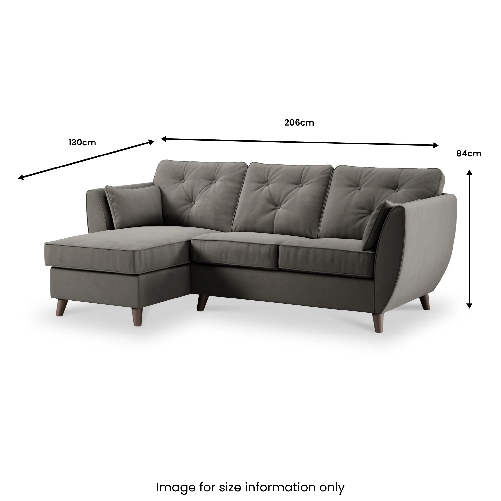 Edison Velvet Chaise Sofa - Image 122