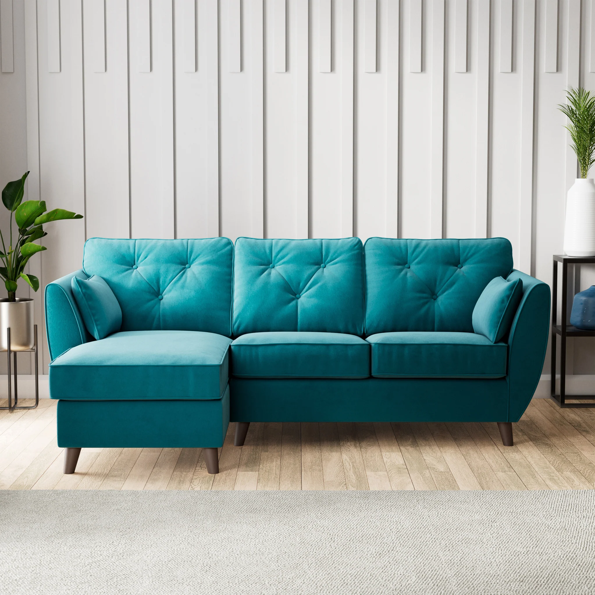 Edison Velvet Chaise Sofa - Image 15