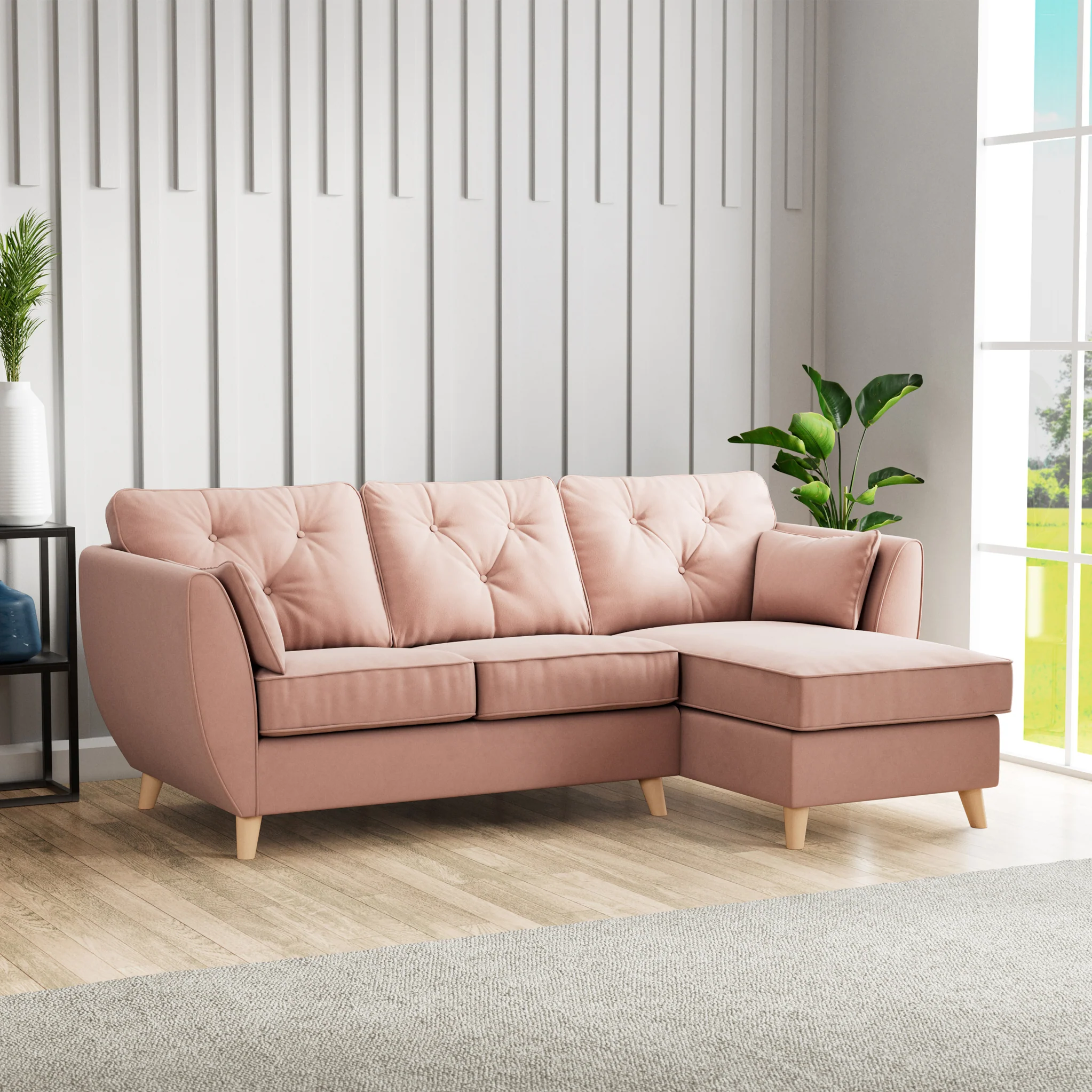 Edison Velvet Chaise Sofa - Image 22