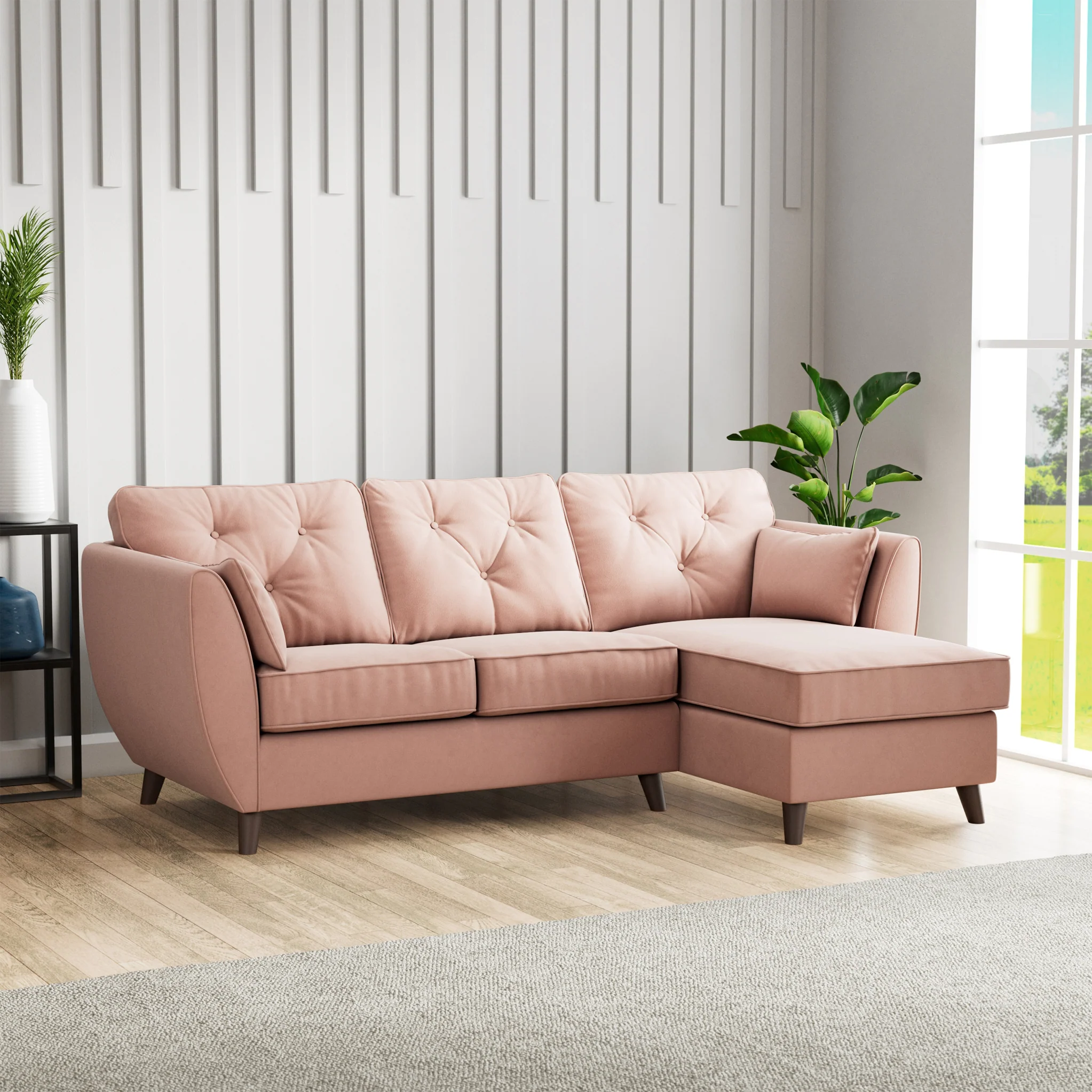Edison Velvet Chaise Sofa - Image 26