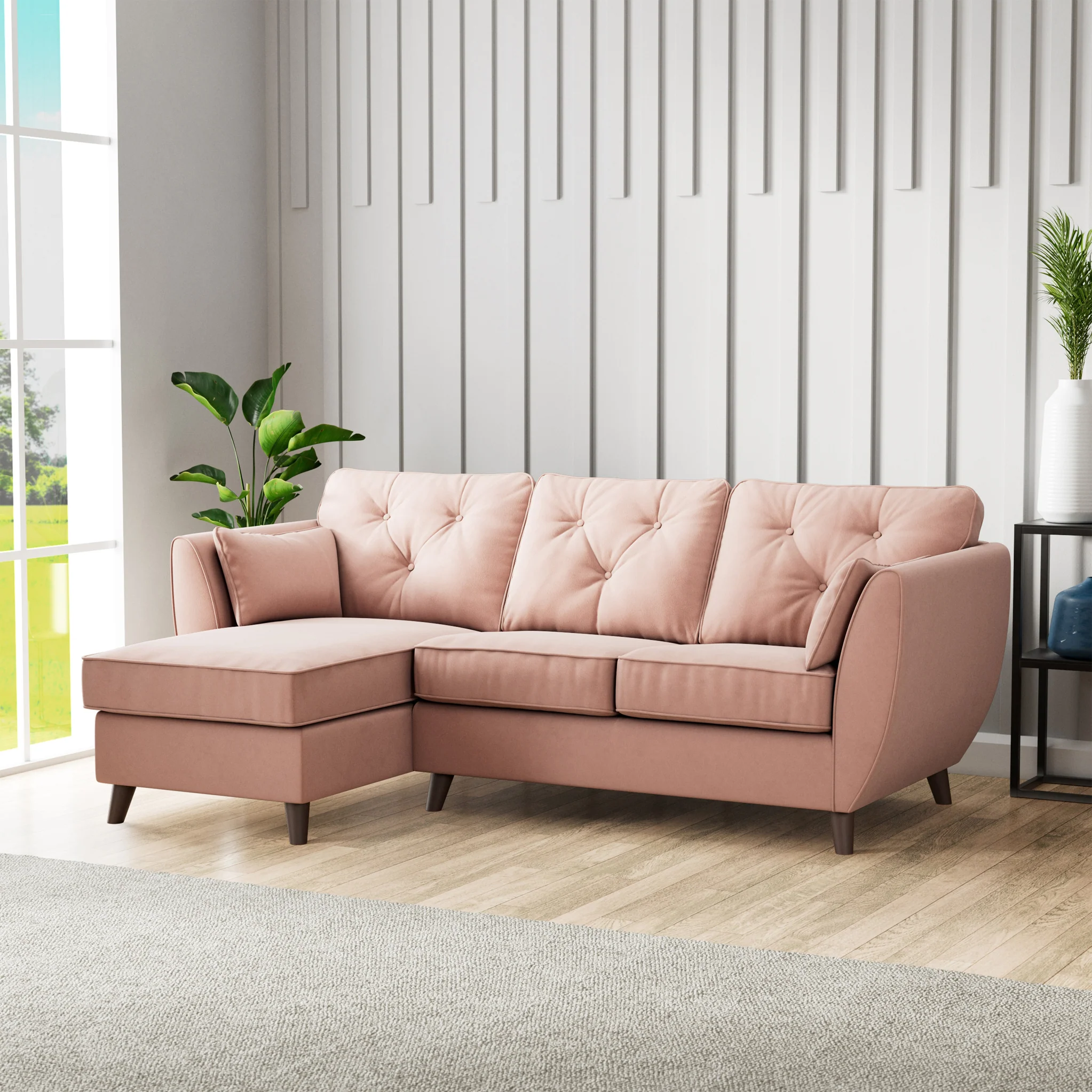Edison Velvet Chaise Sofa - Image 34
