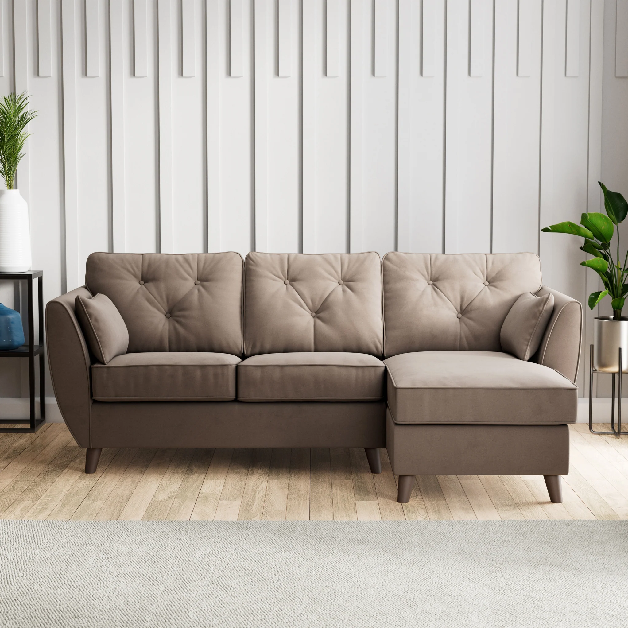 Edison Velvet Chaise Sofa - Image 47
