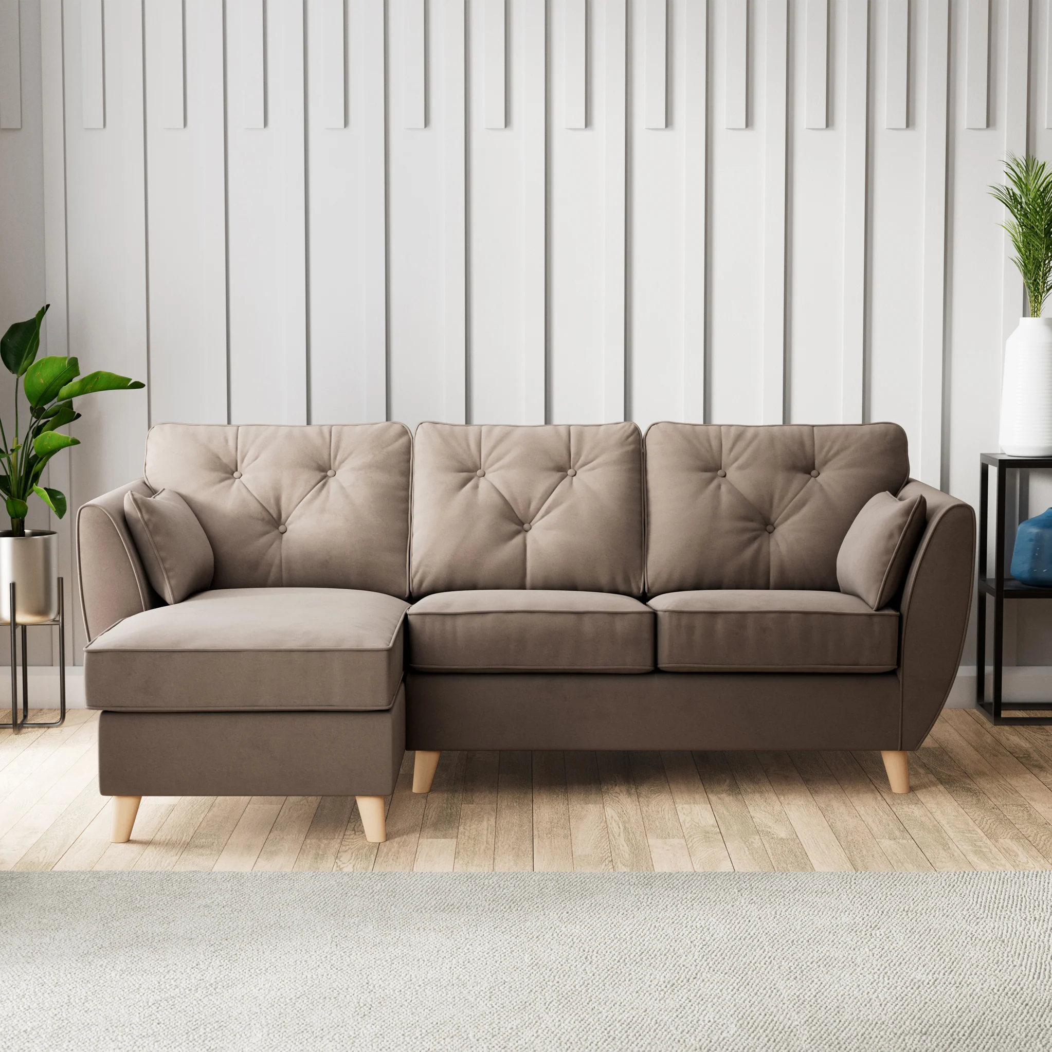 Edison Velvet Chaise Sofa - Image 51