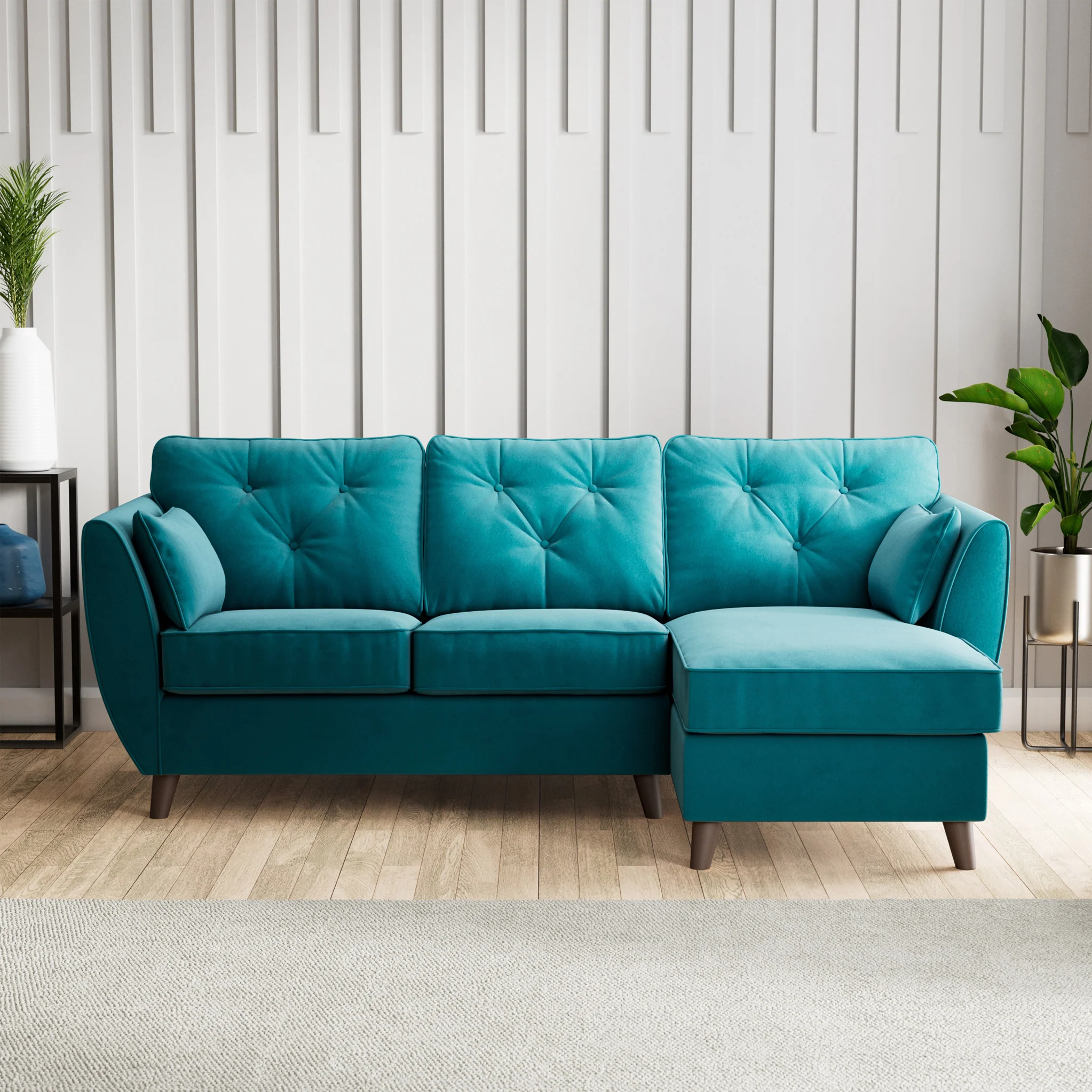 Edison Velvet Chaise Sofa - Image 6